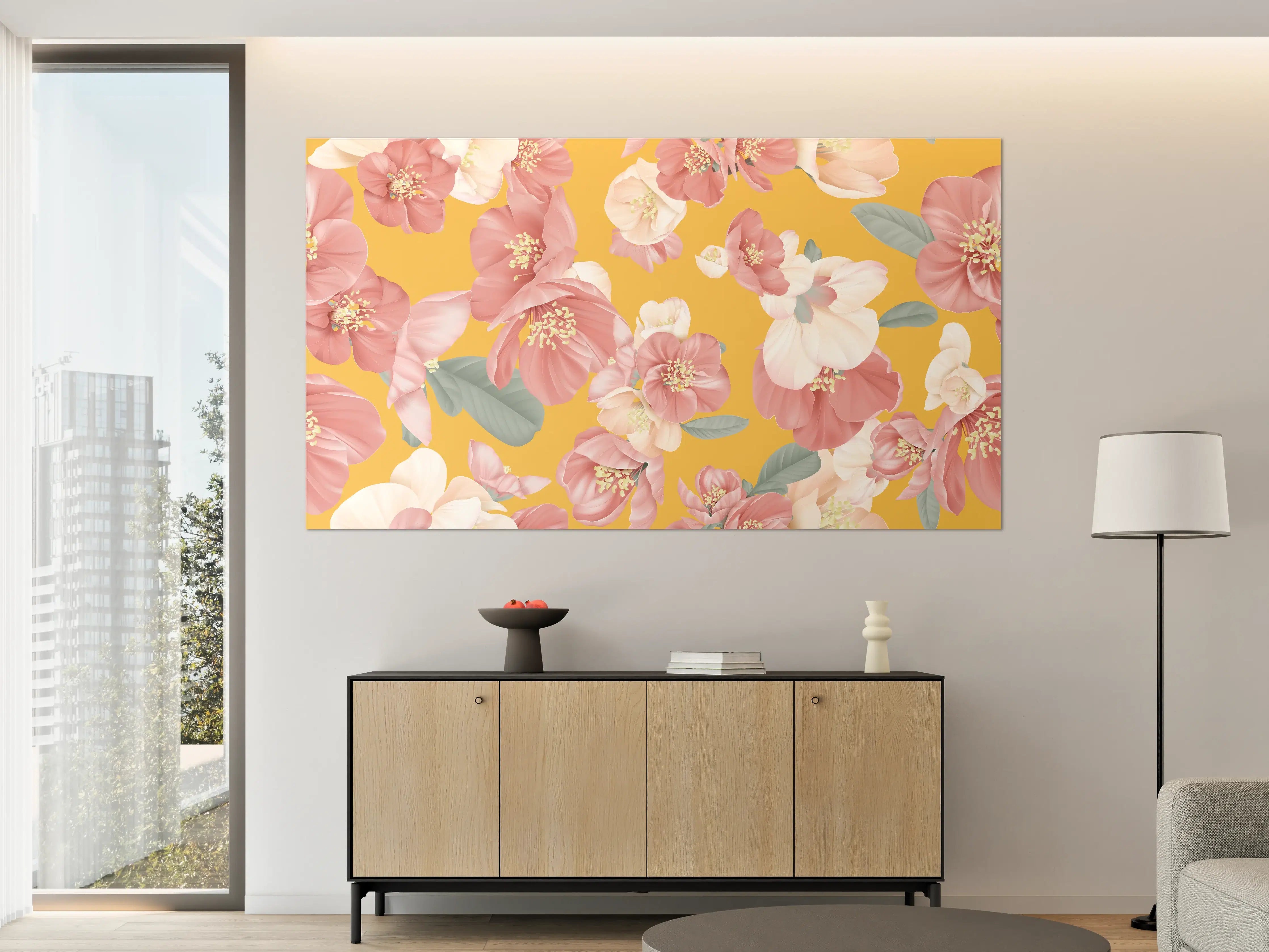 Große Wandbilder - Rosa-weiße Blüten
