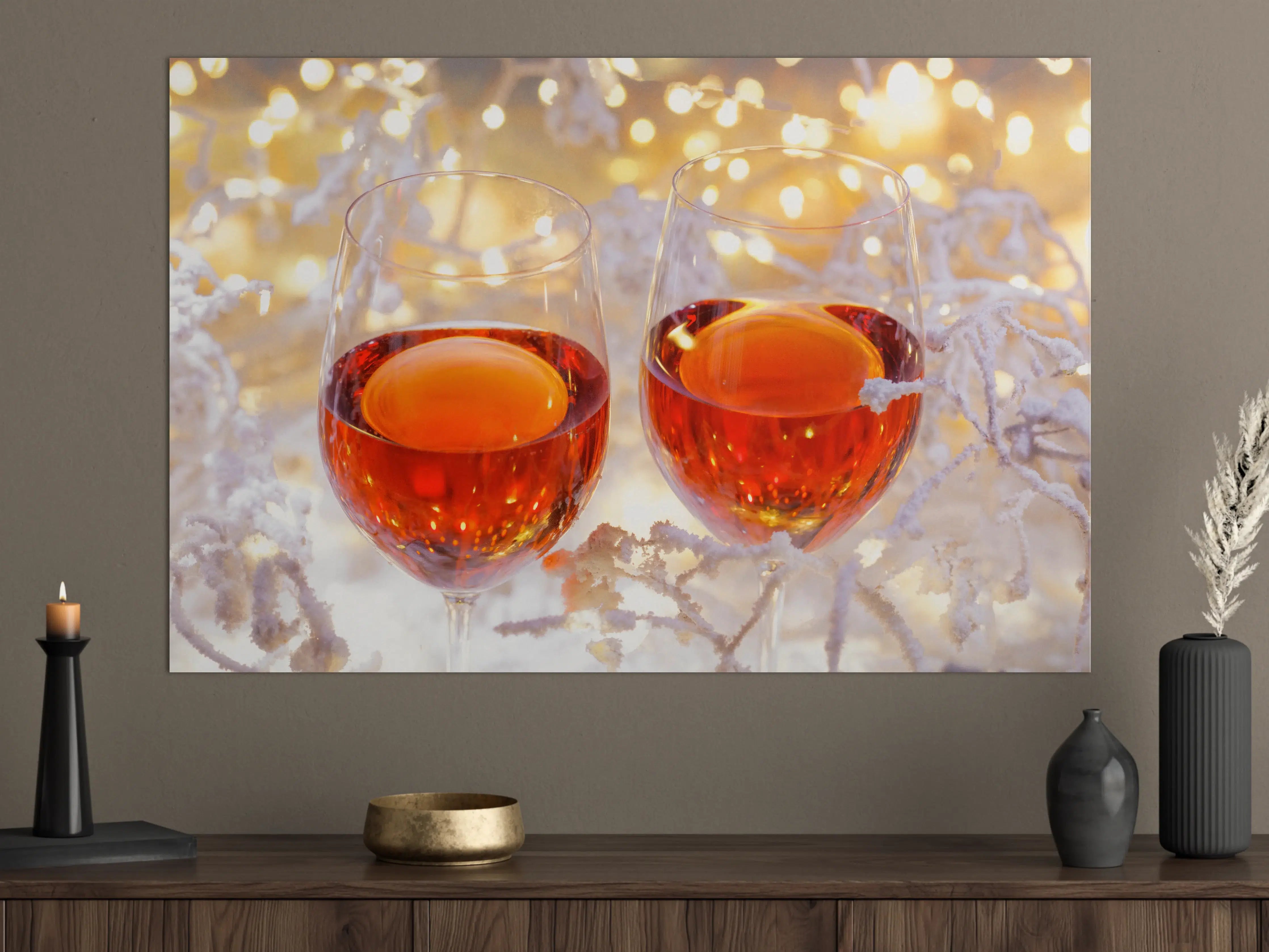 Große Wandbilder - Rosé Champagner 