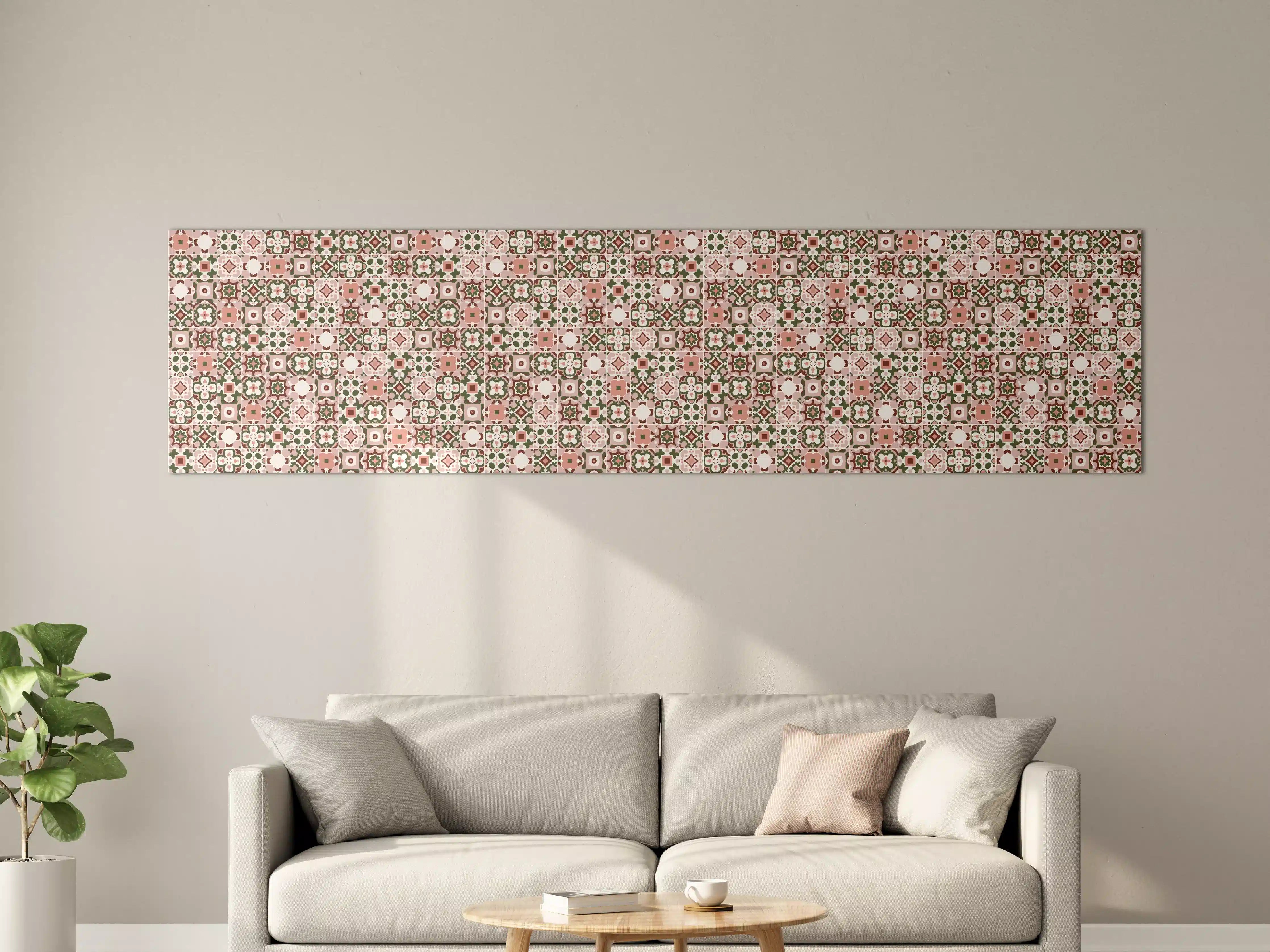 Große Wandbilder - Rosé-Goldenes Mosaikmuster
