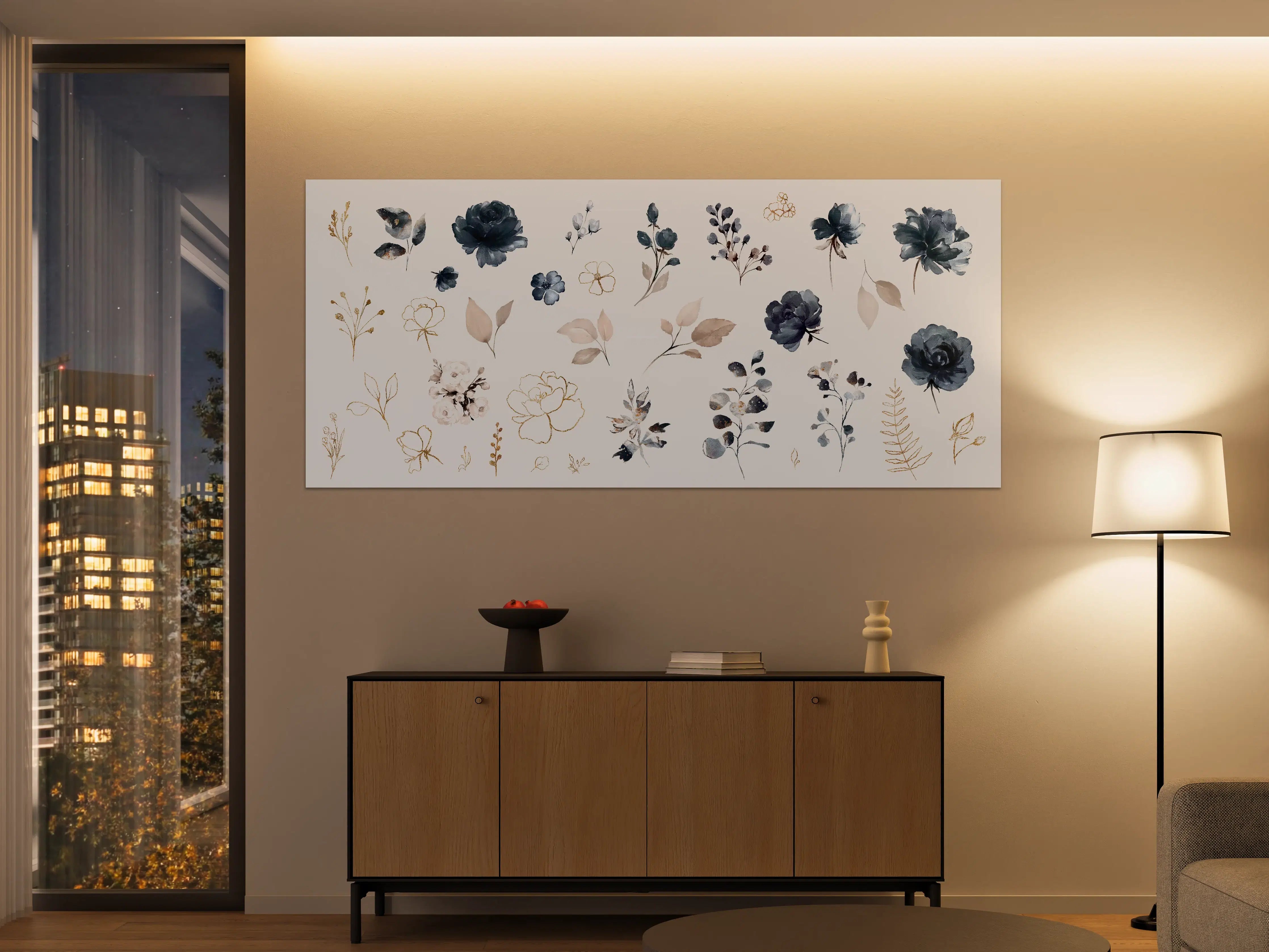 Große Wandbilder - Rosen im Aquarell-Design
