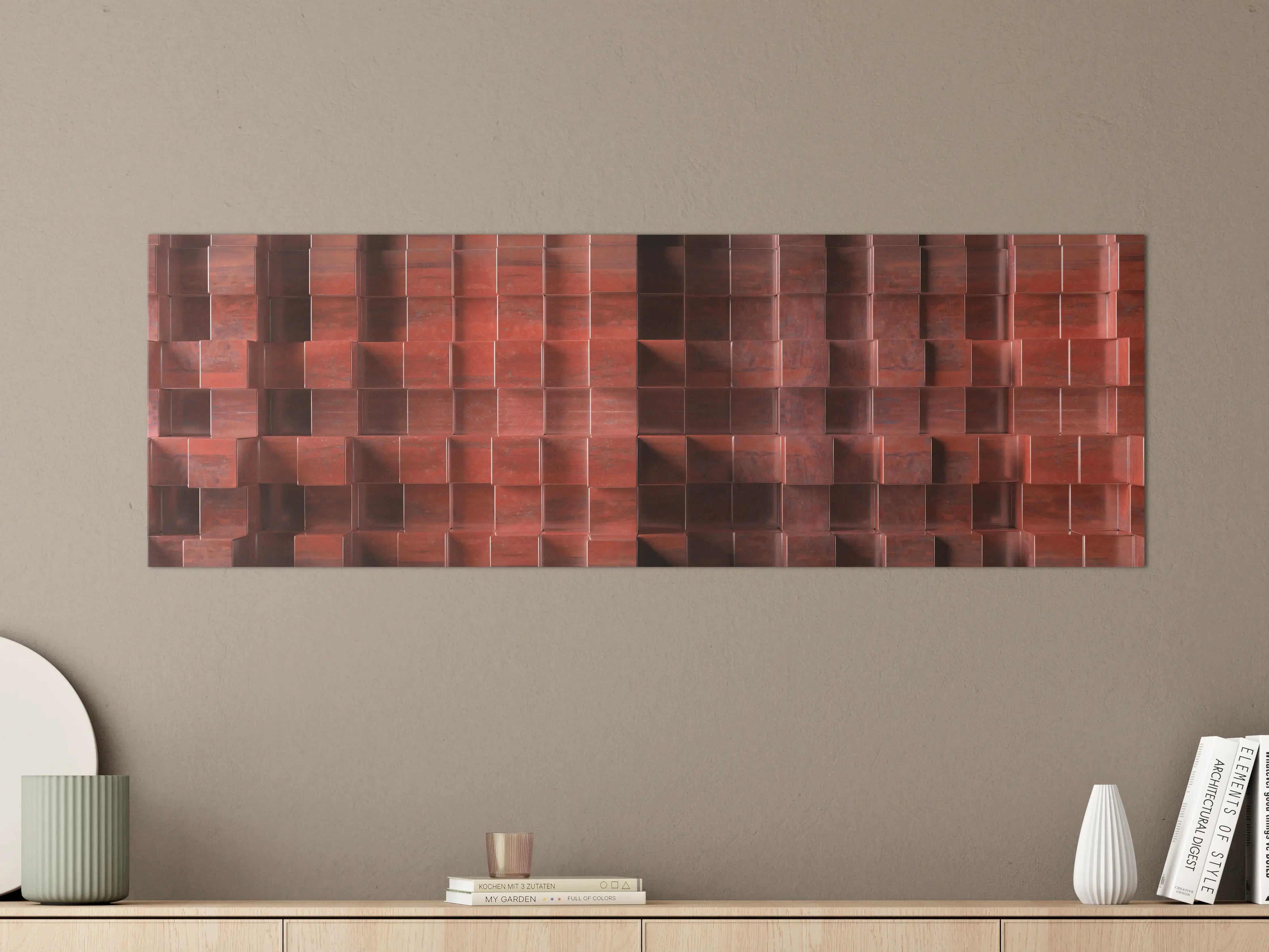 Große Wandbilder - Rostige Metallwürfel Textur