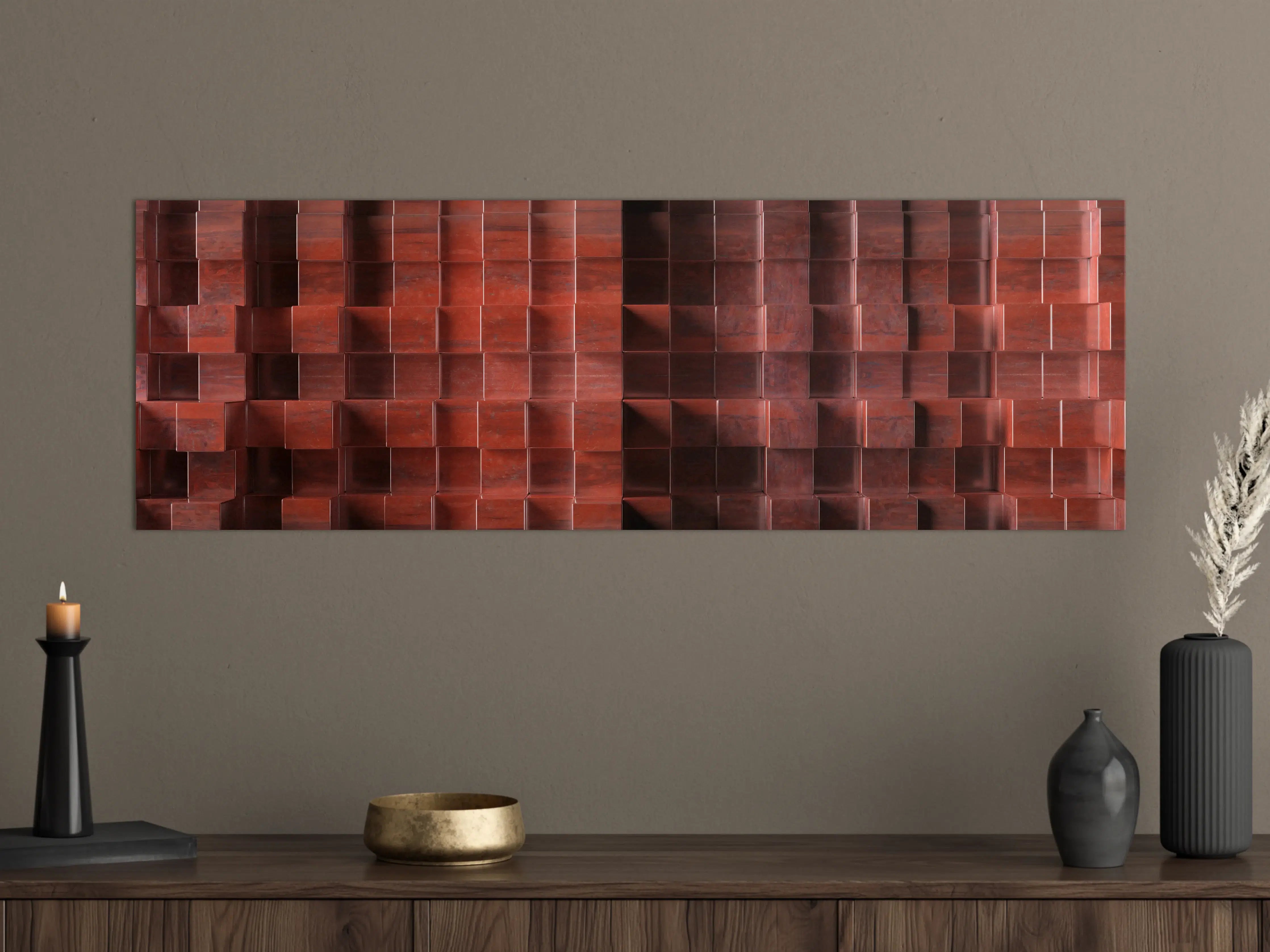 Große Wandbilder - Rostige Metallwürfel Textur