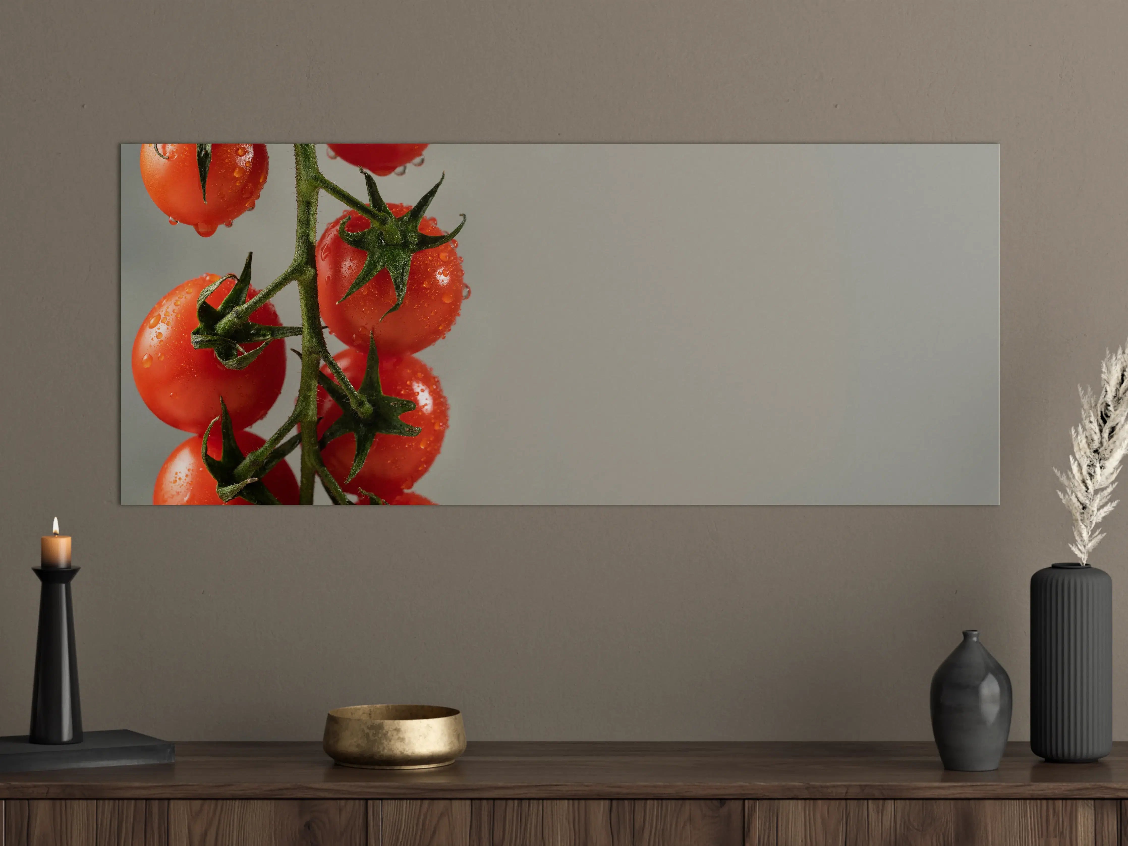 Große Wandbilder - Rote Tomaten auf Grau