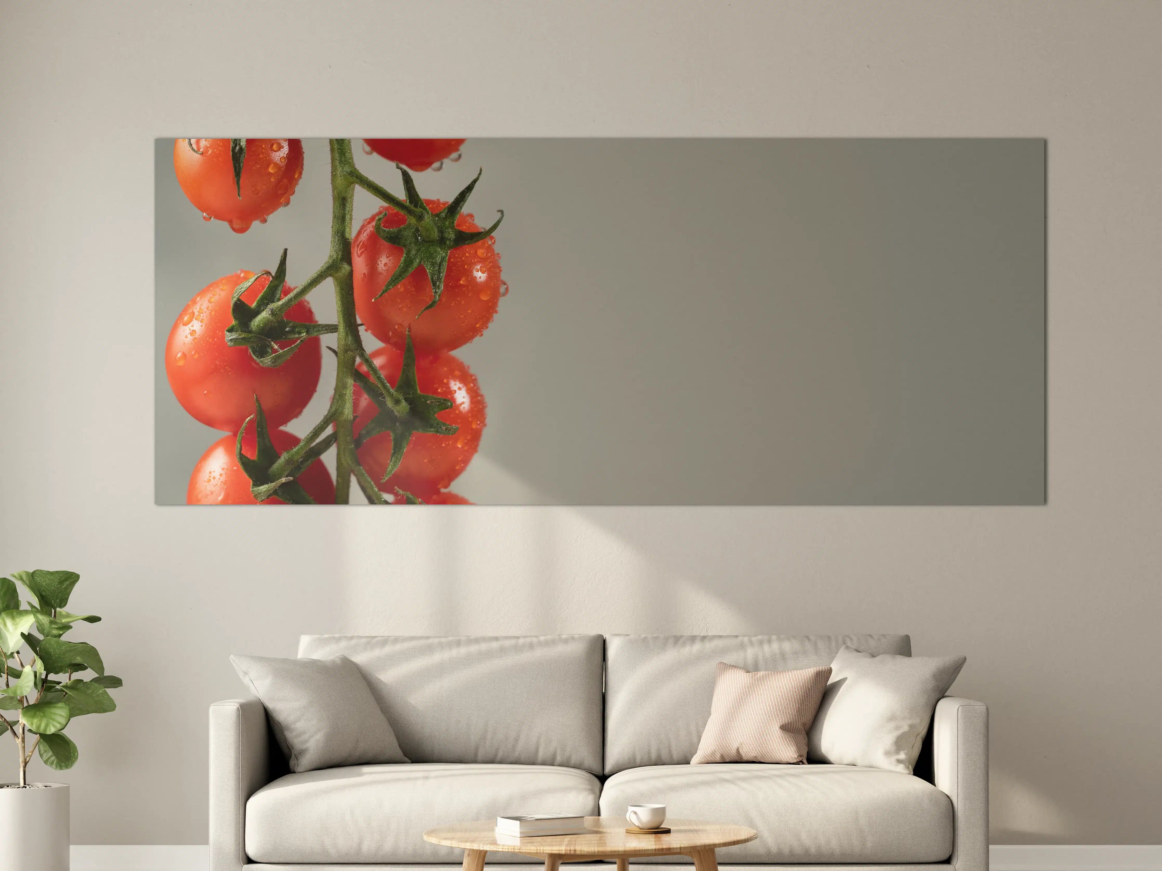 Große Wandbilder - Rote Tomaten auf Grau