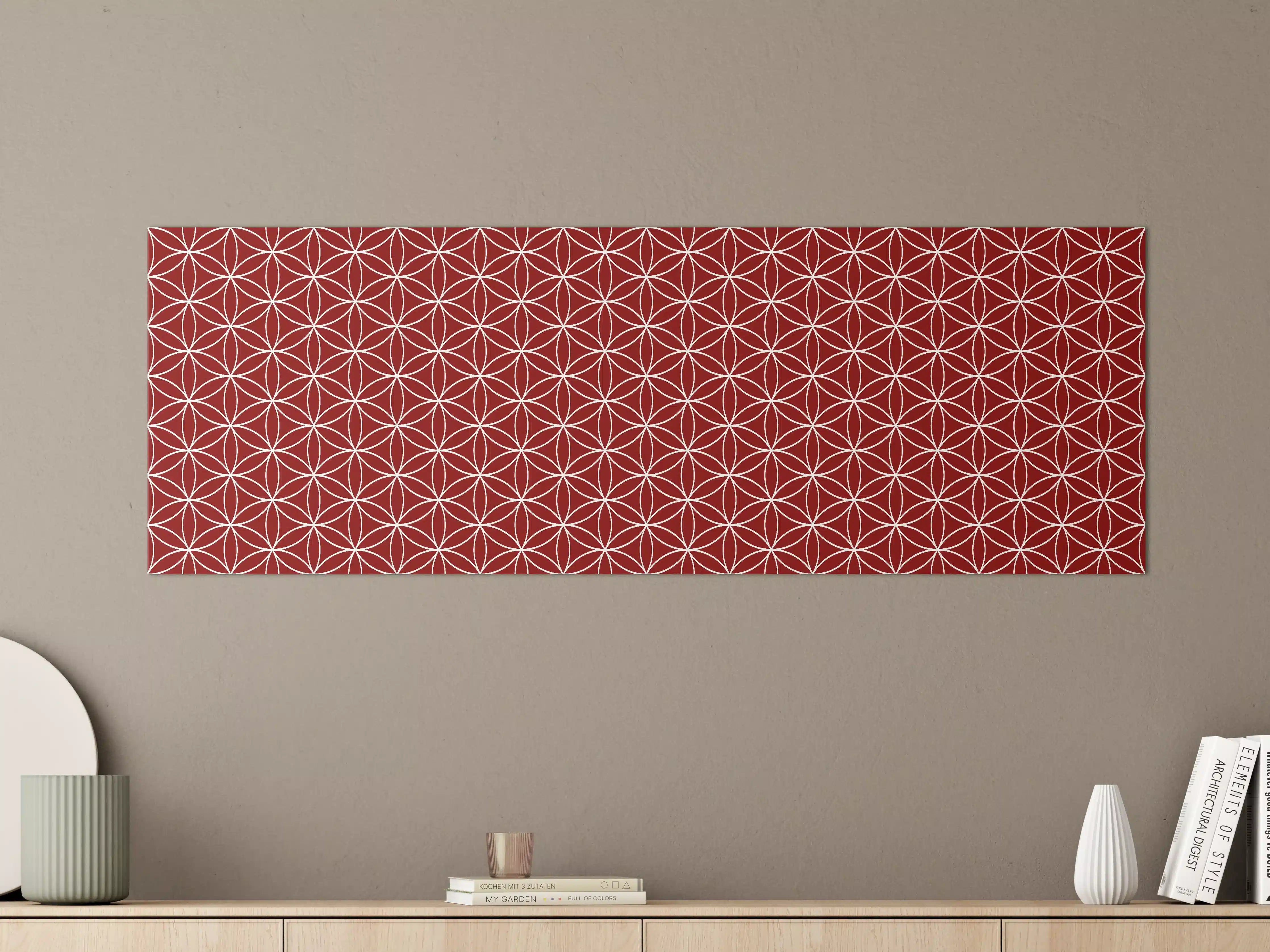 Große Wandbilder - Rote geometrische Mustermotiv