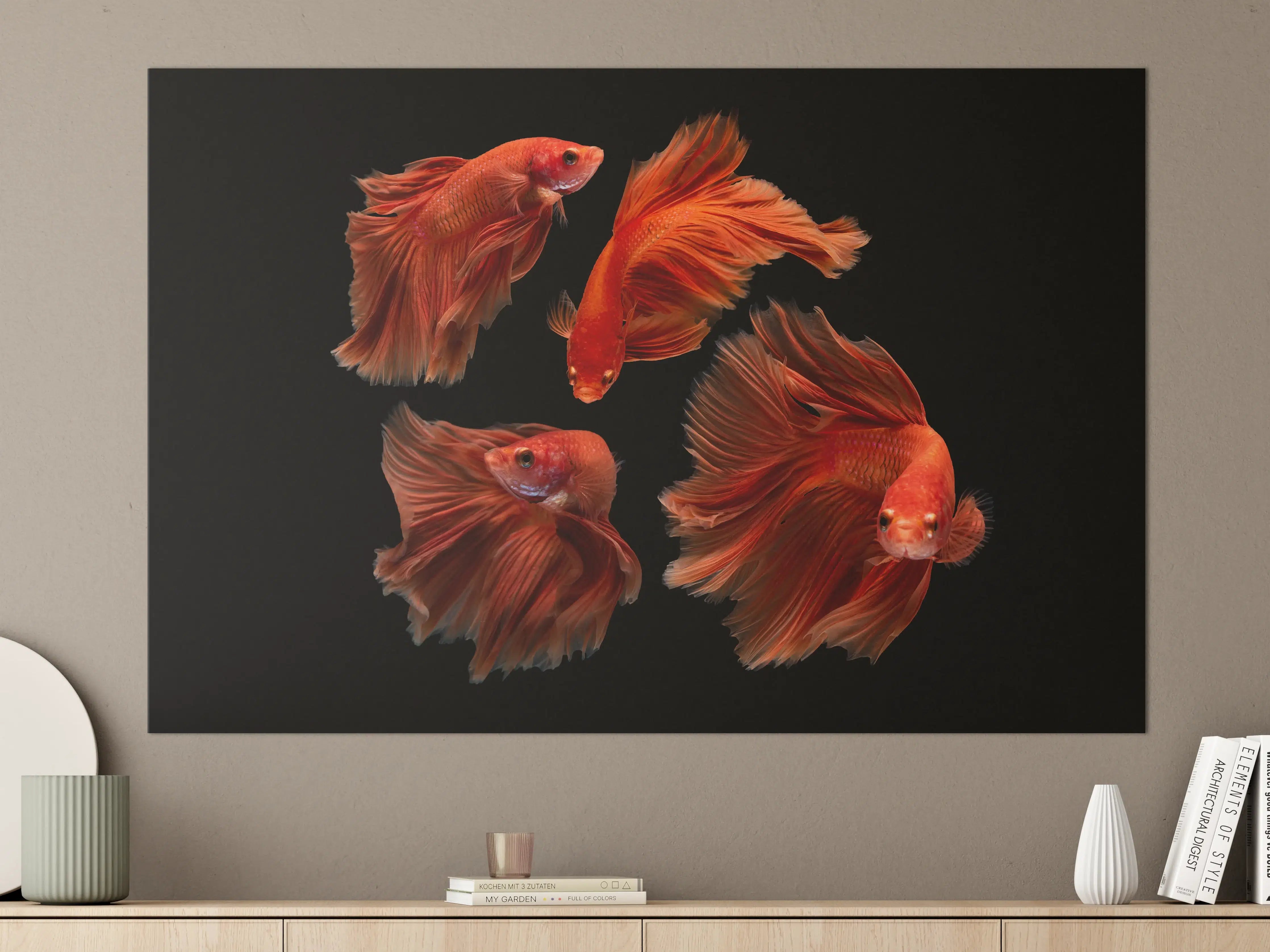 Große Wandbilder - Roter Betta Fisch