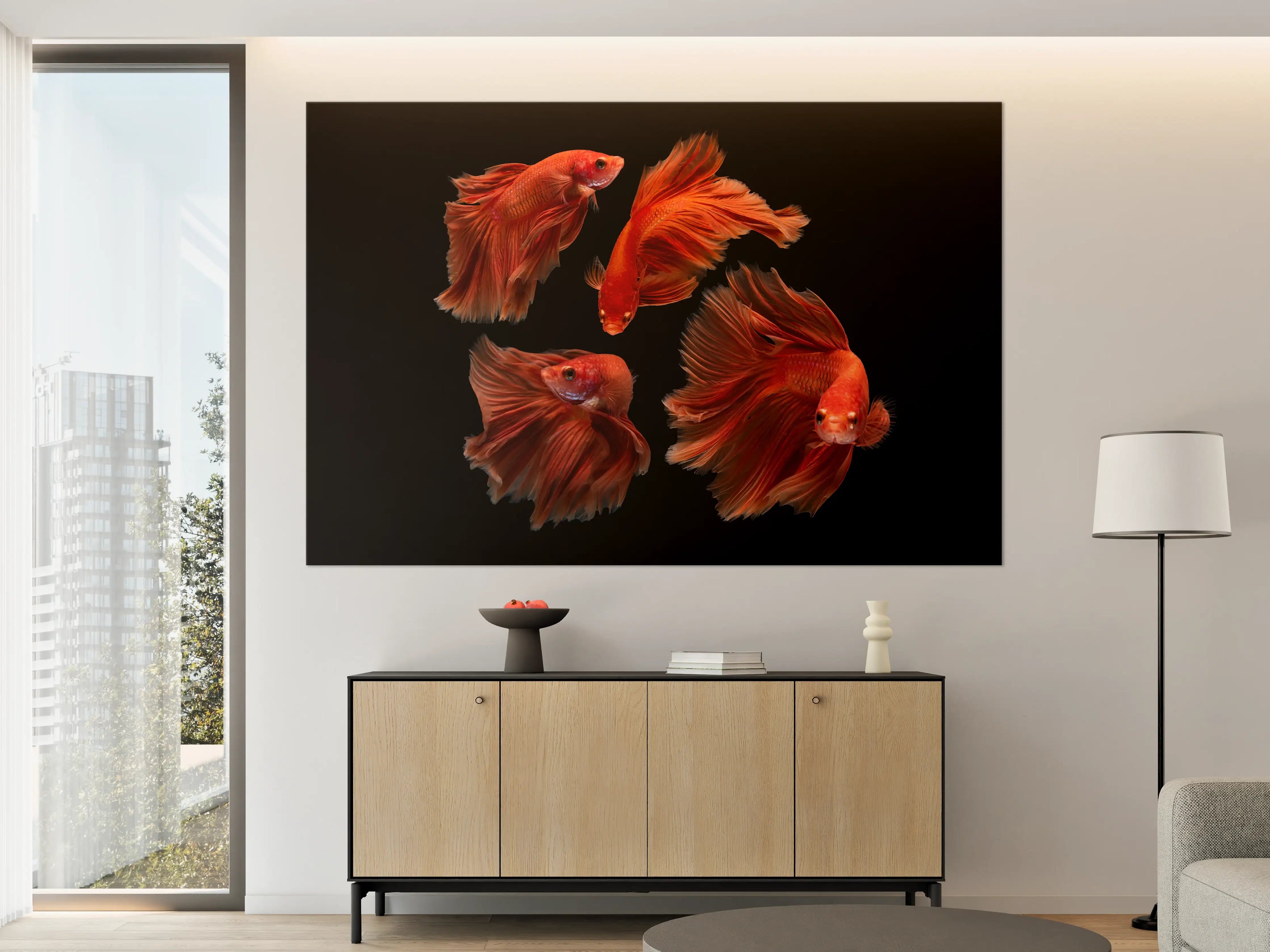 Große Wandbilder - Roter Betta Fisch