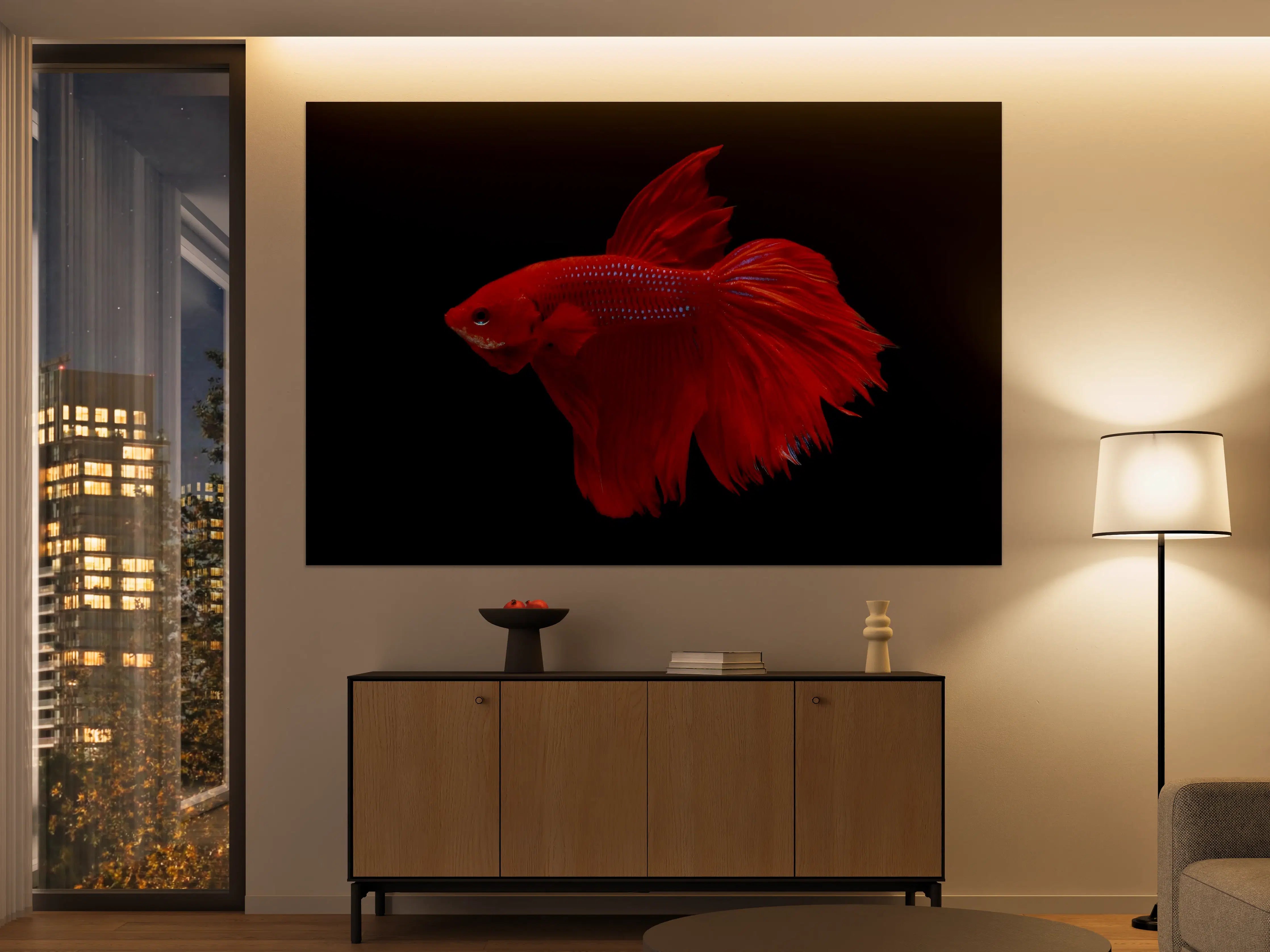 Große Wandbilder - Roter Betta-Kampffisch