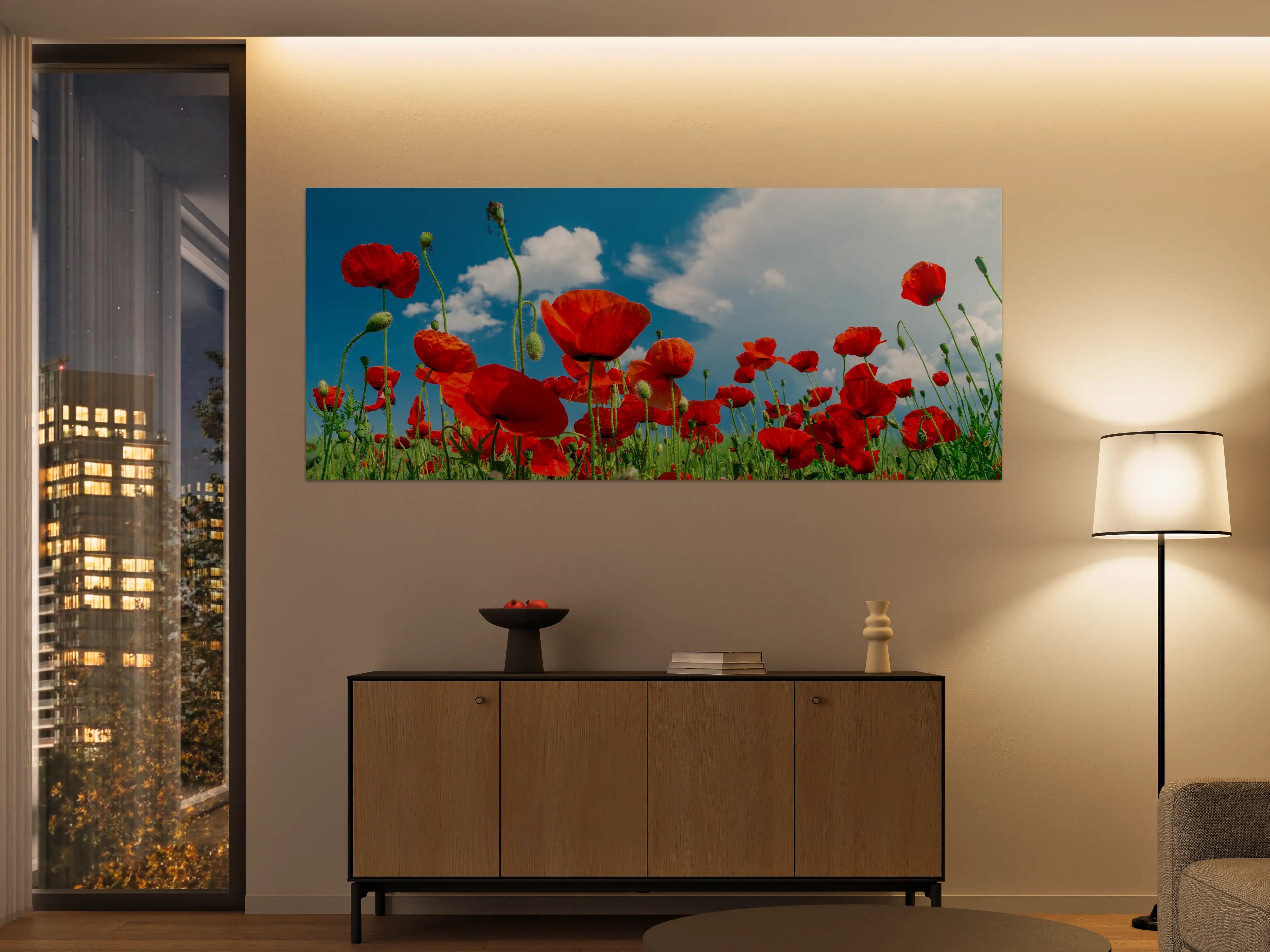 Große Wandbilder - Rotes Mohnblumenfeld