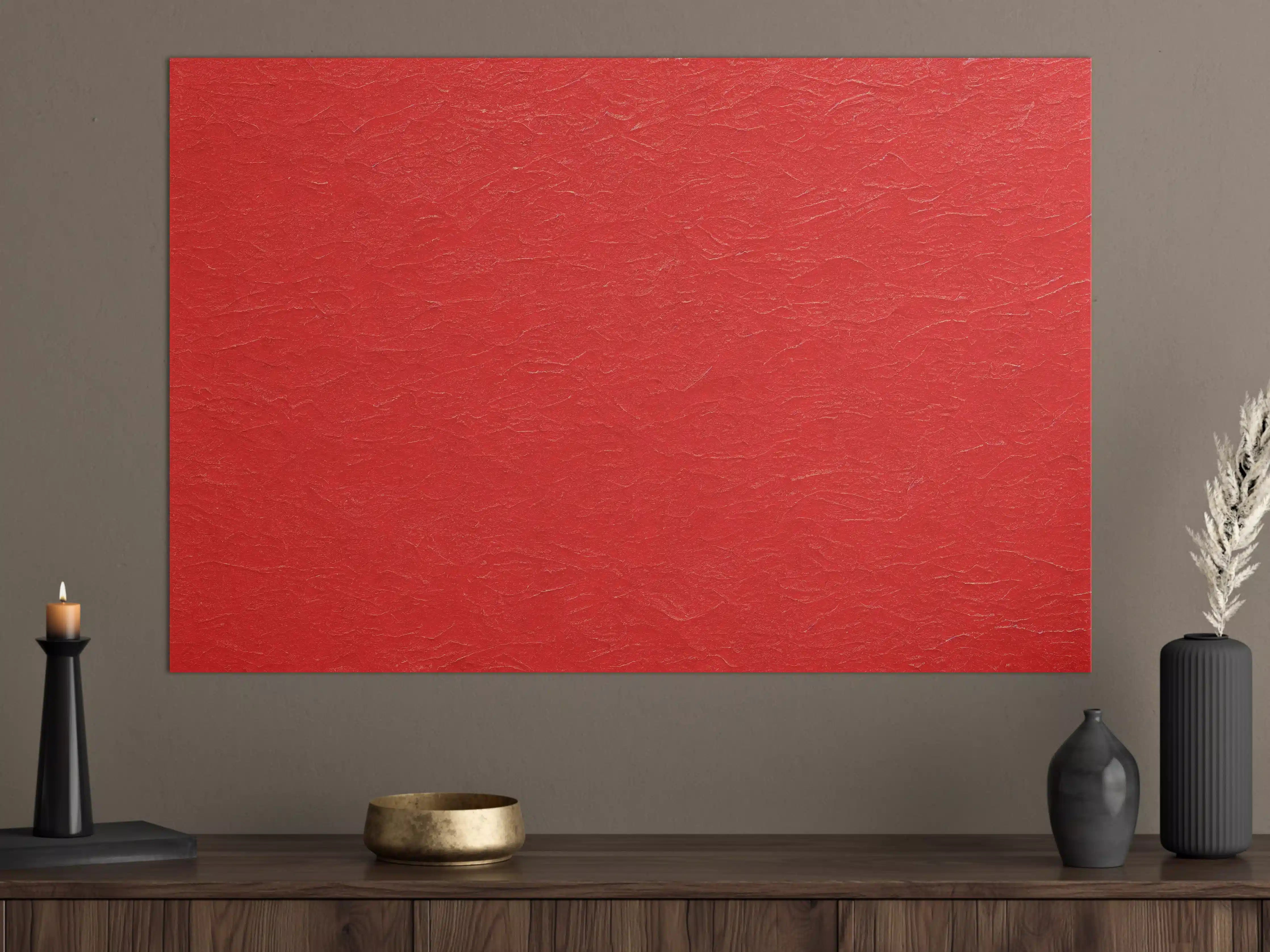 Große Wandbilder - Rotes Wandmuster