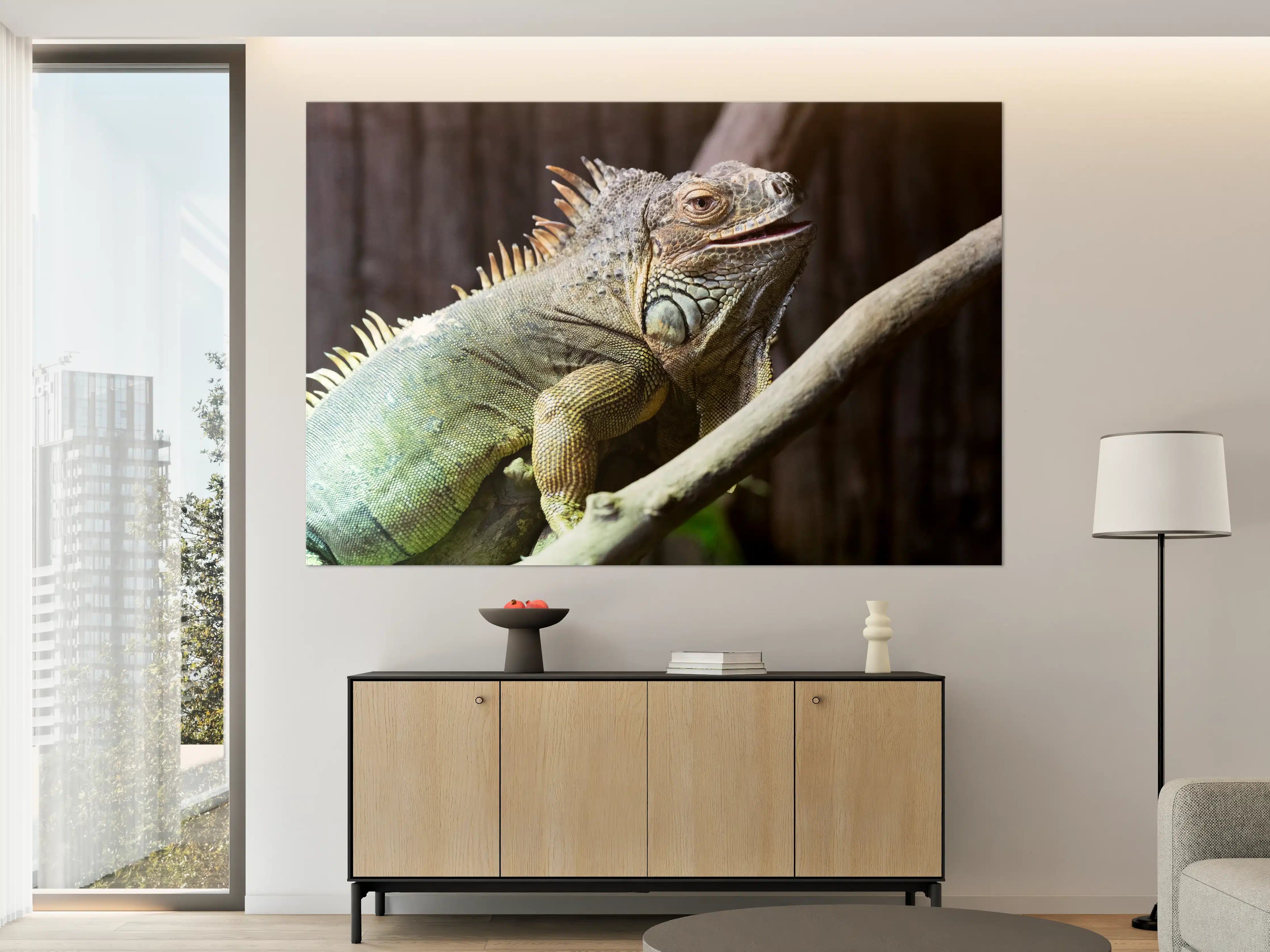 Große Wandbilder - Ruhender Leguan