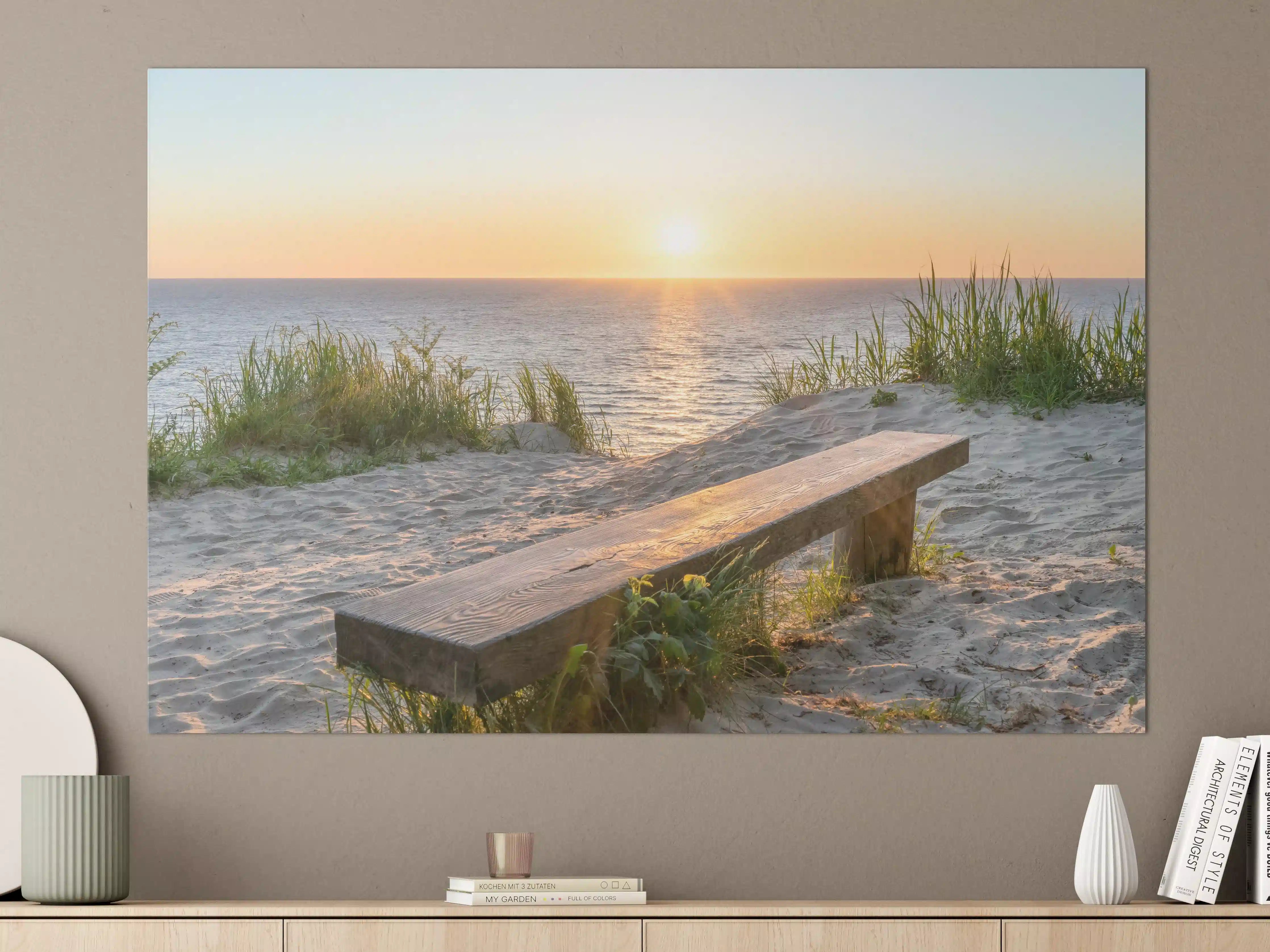 Große Wandbilder - Ruhiger Sonnenuntergang - Ostsee