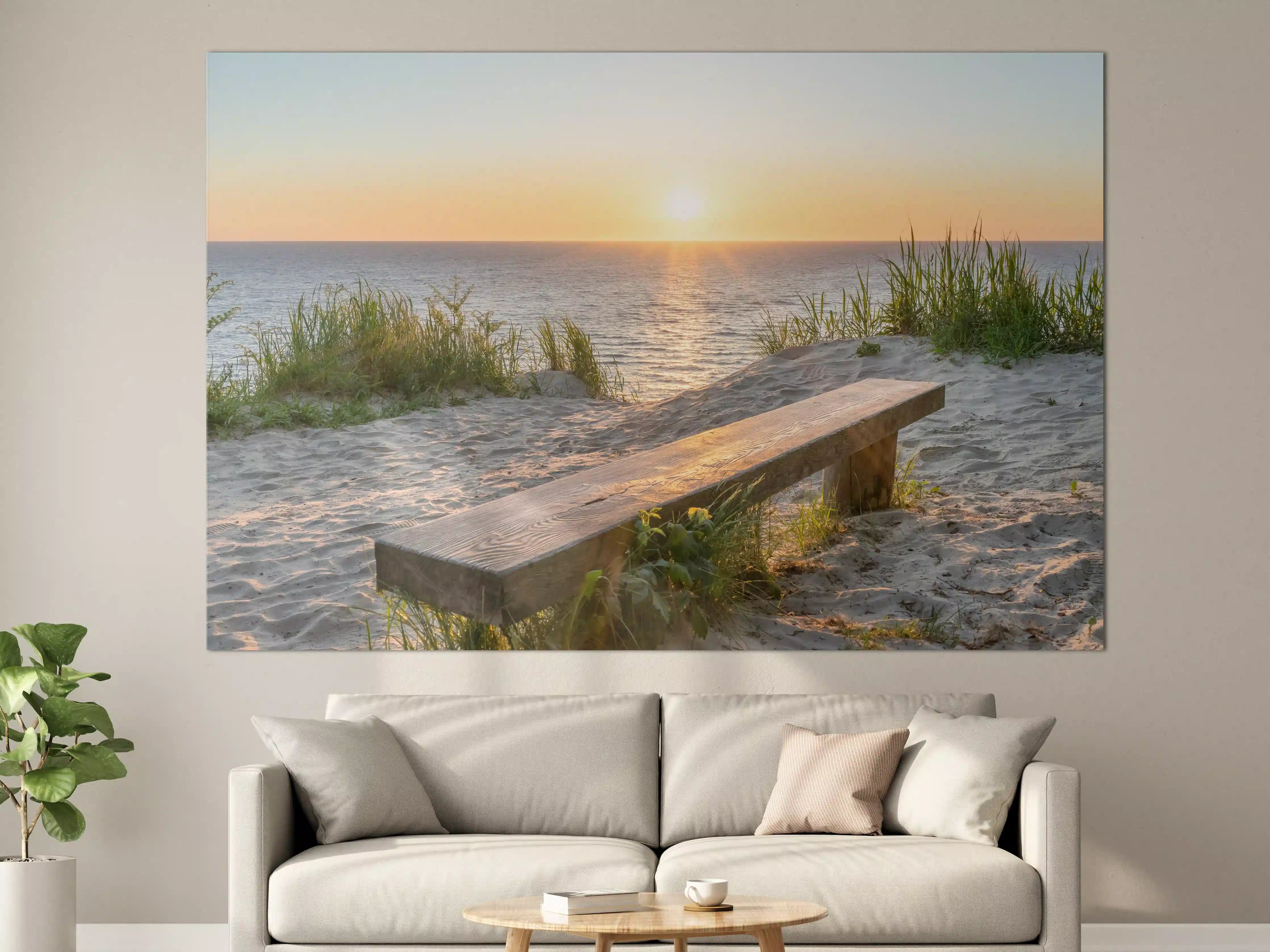 Große Wandbilder - Ruhiger Sonnenuntergang - Ostsee