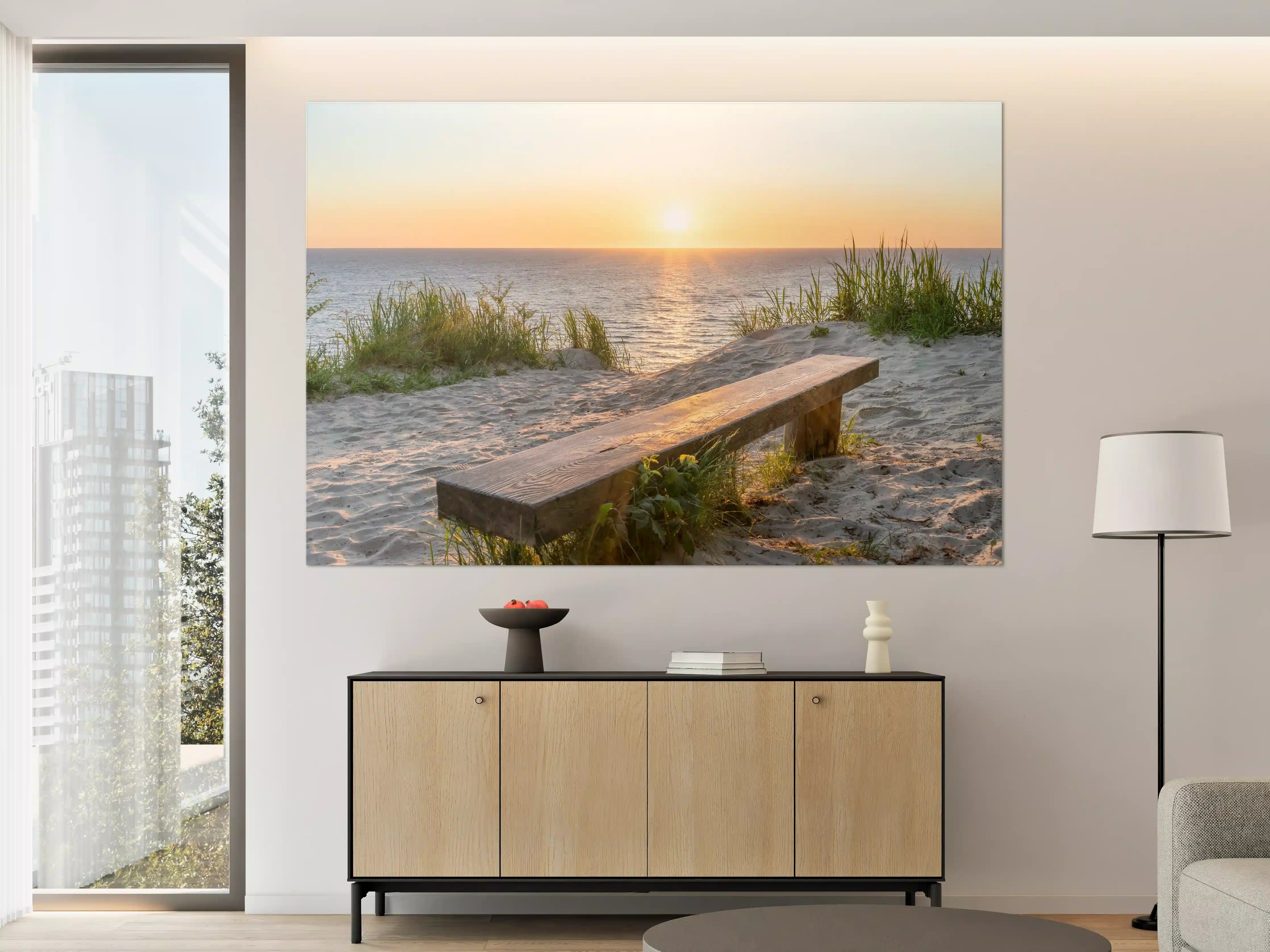 Große Wandbilder - Ruhiger Sonnenuntergang - Ostsee