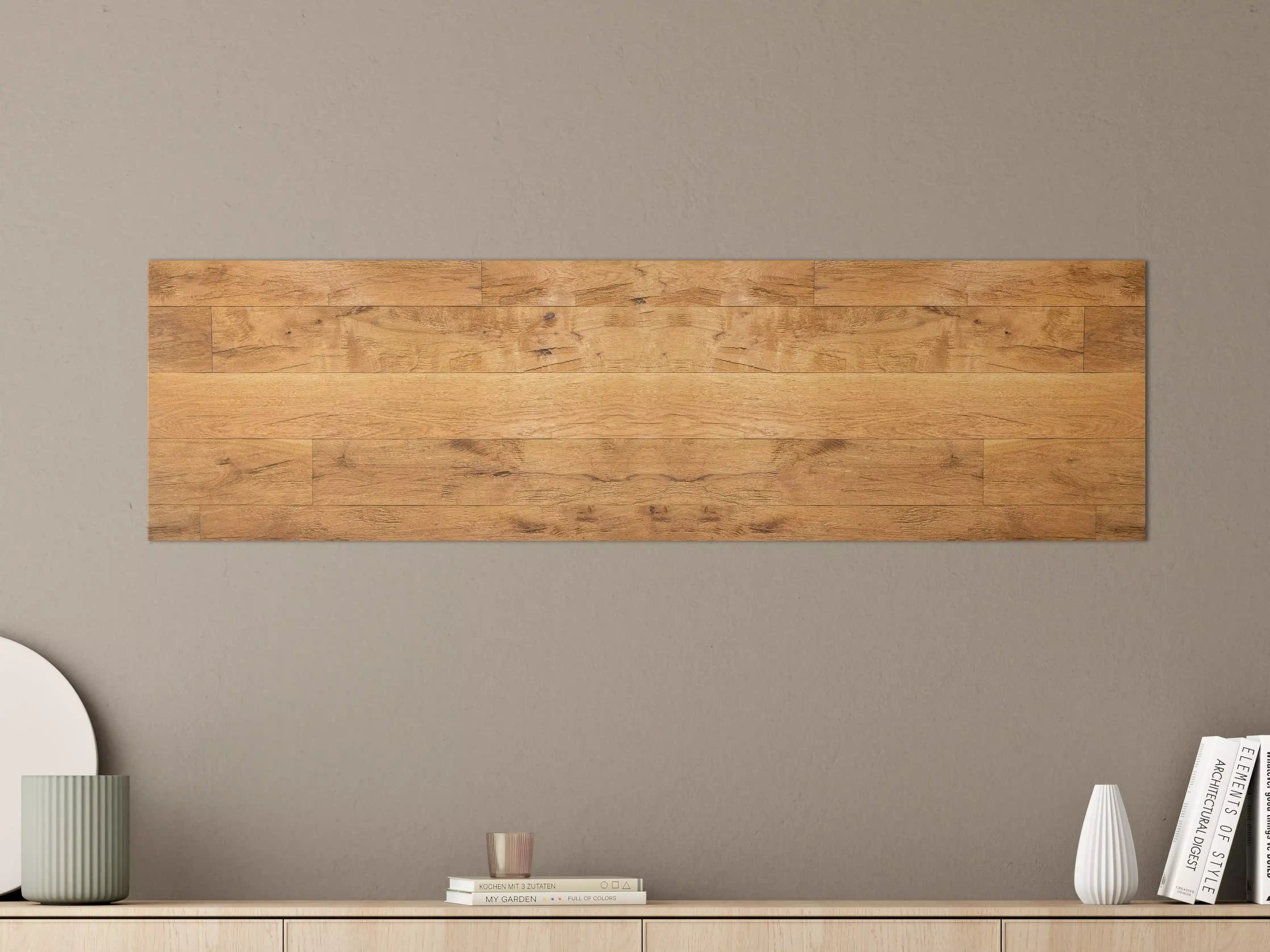 Große Wandbilder - Rustikale Holzplatte