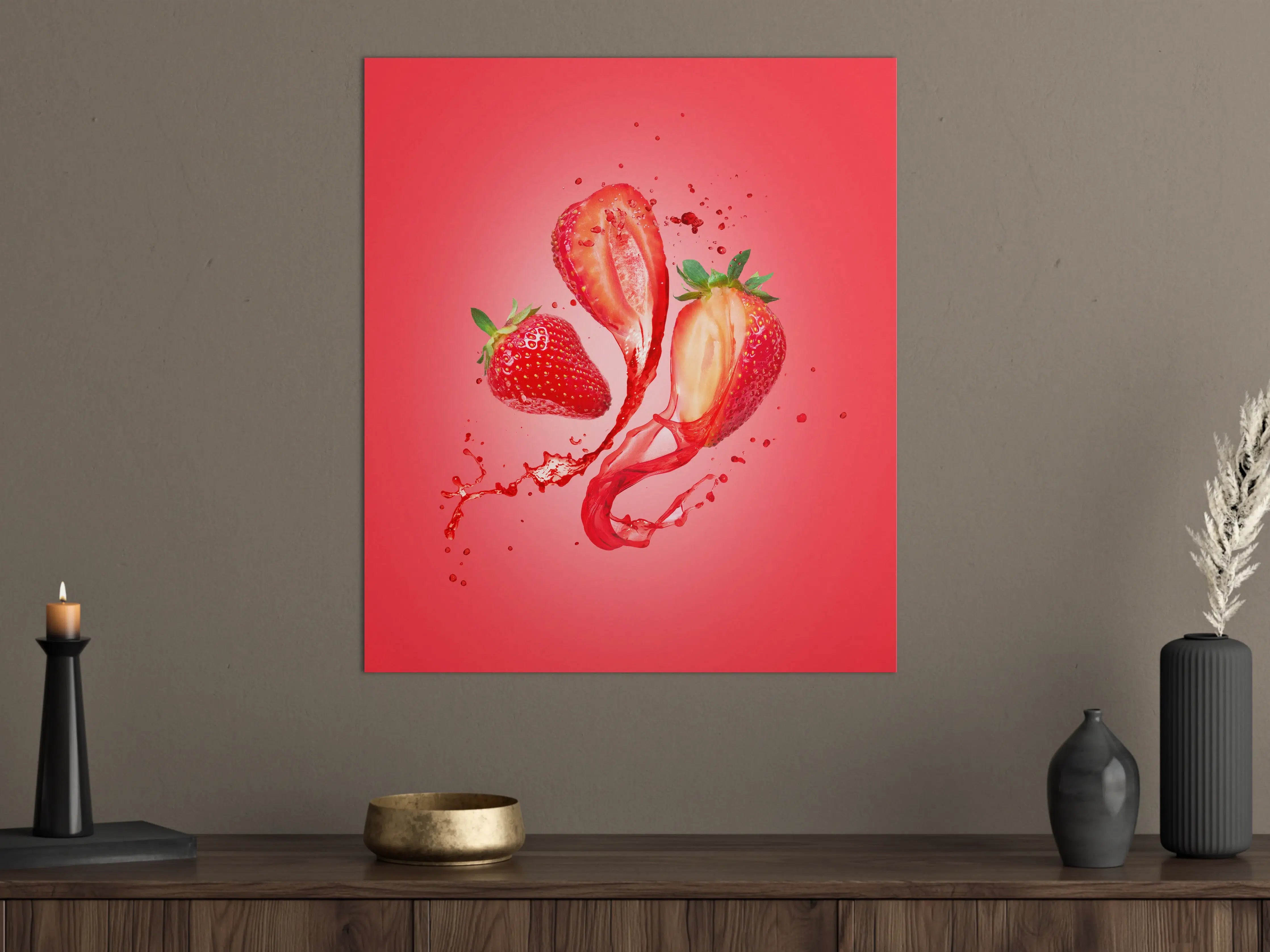 Große Wandbilder - Saftige Erdbeeren