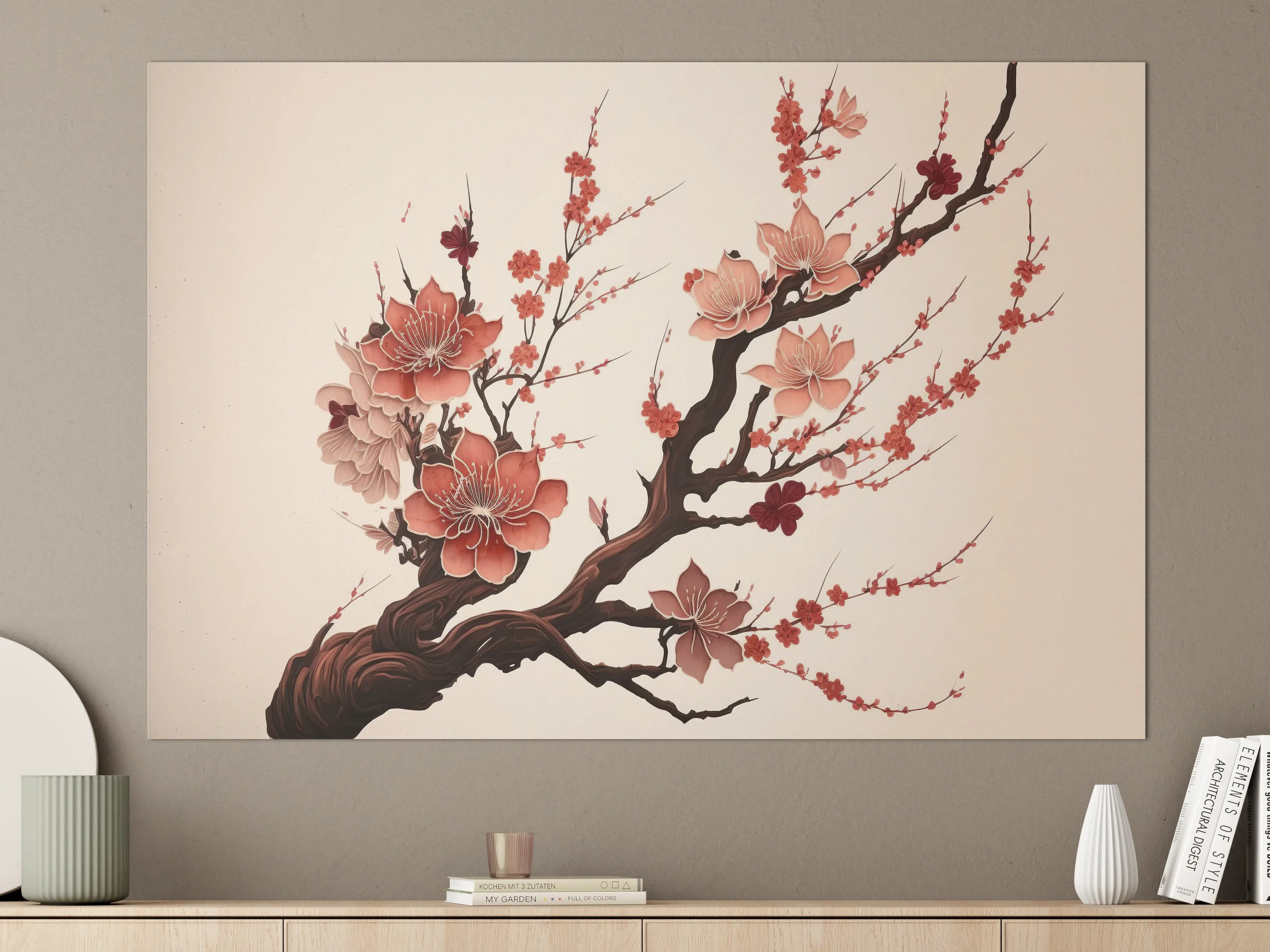 Große Wandbilder - Sakura Kirschblüte Aquarell