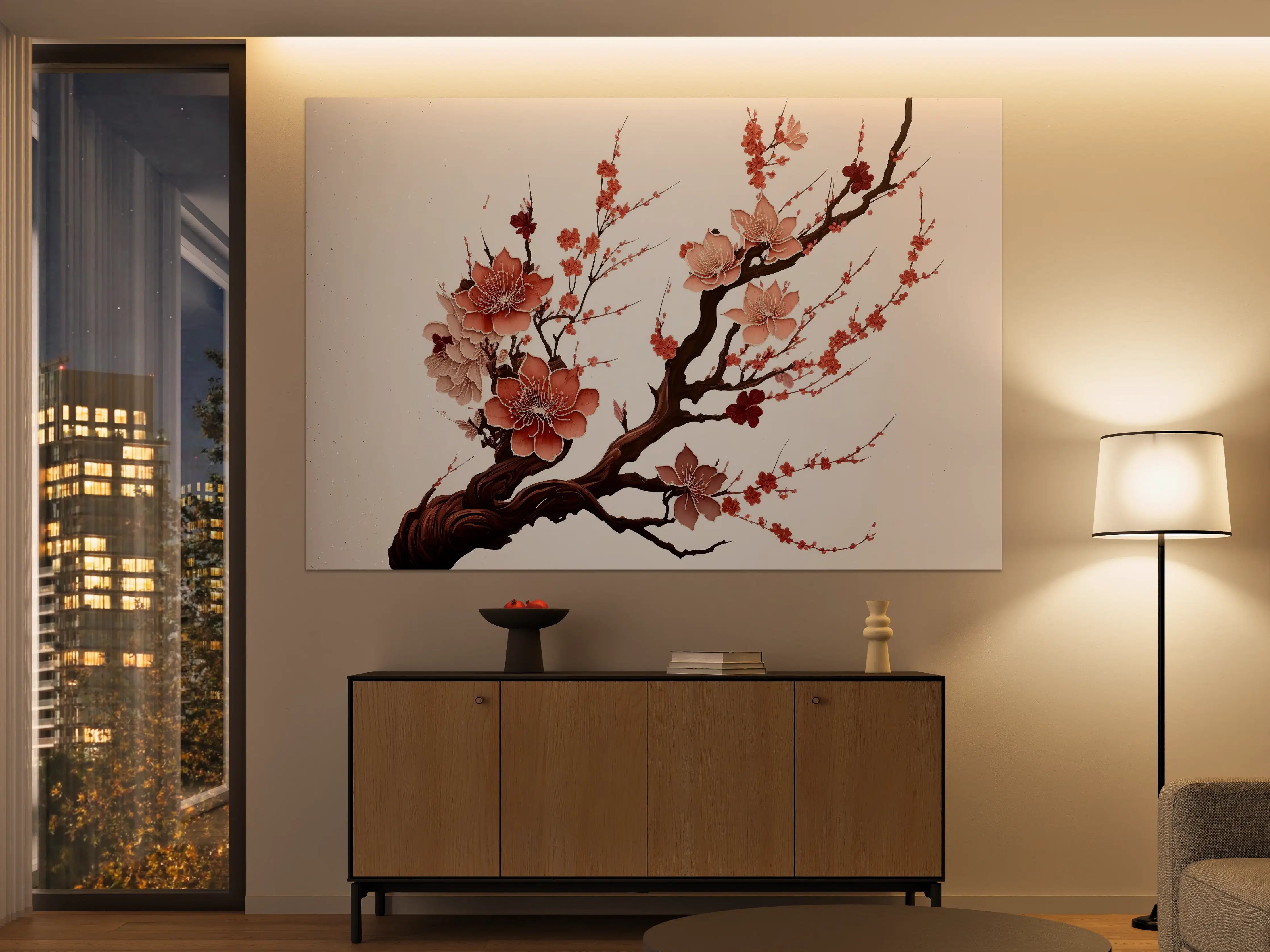 Große Wandbilder - Sakura Kirschblüte Aquarell