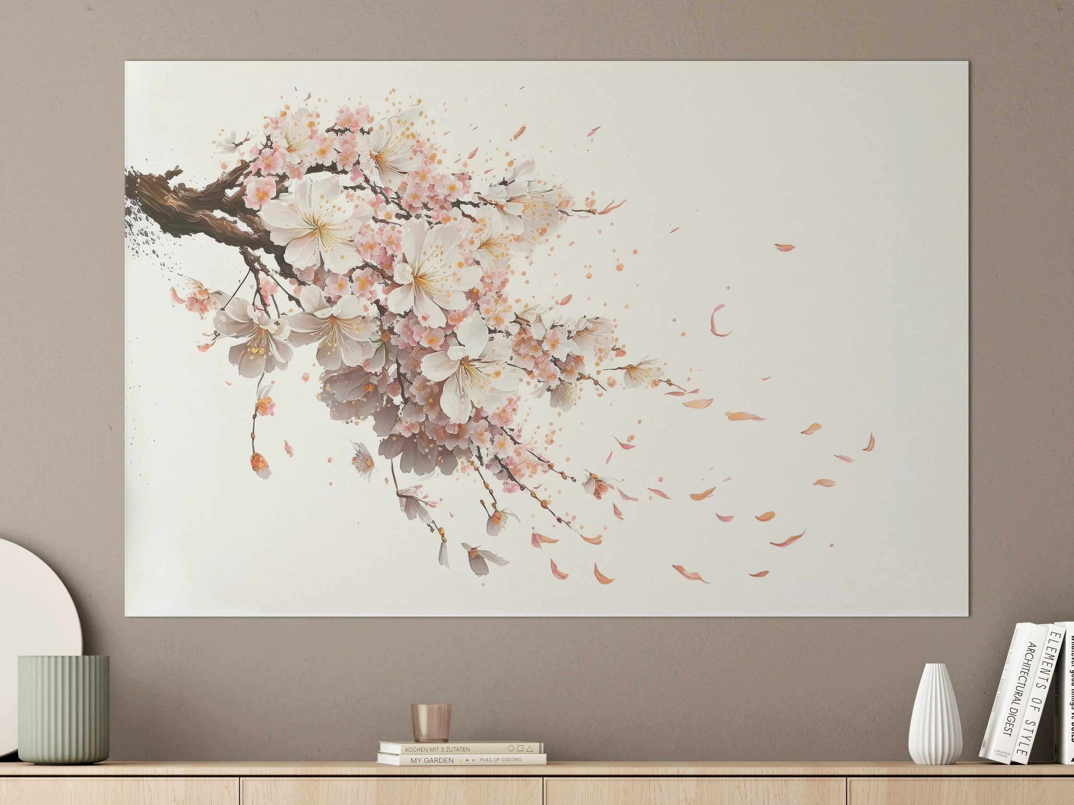 Große Wandbilder - Sakura-Kirschblüten-Zweig