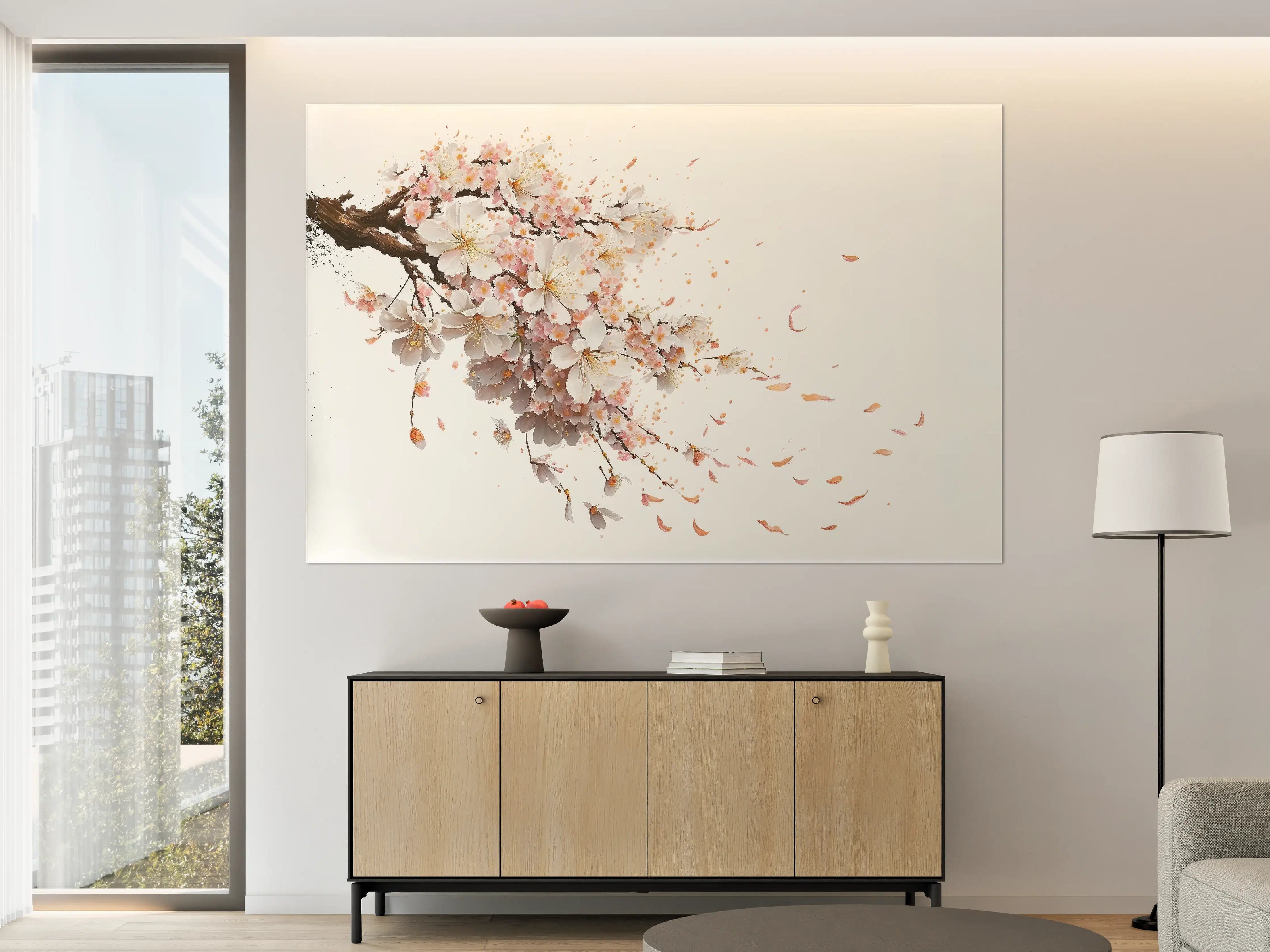 Große Wandbilder - Sakura-Kirschblüten-Zweig