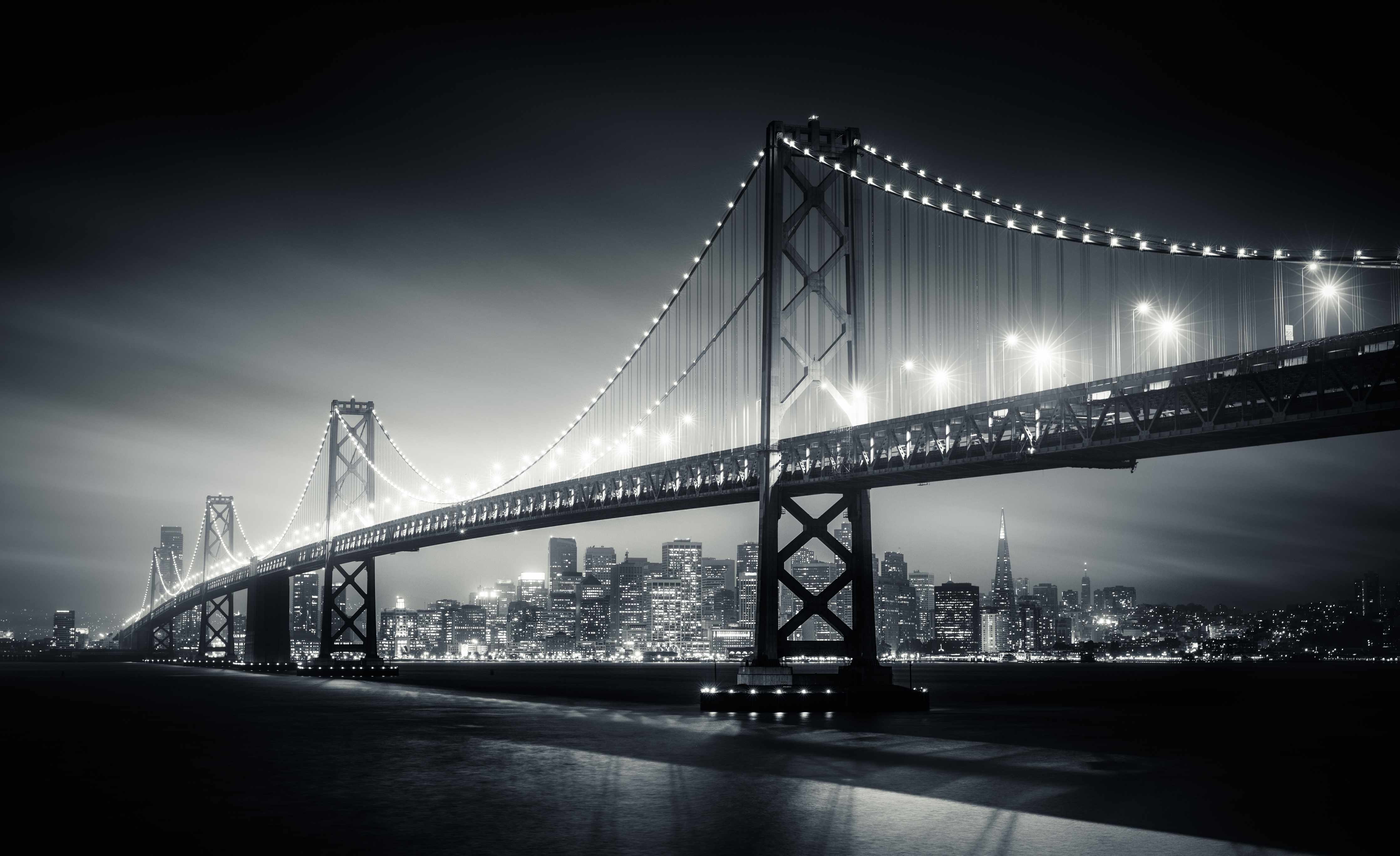 Große Wandbilder-San Francisco Bay Bridge bei Nacht