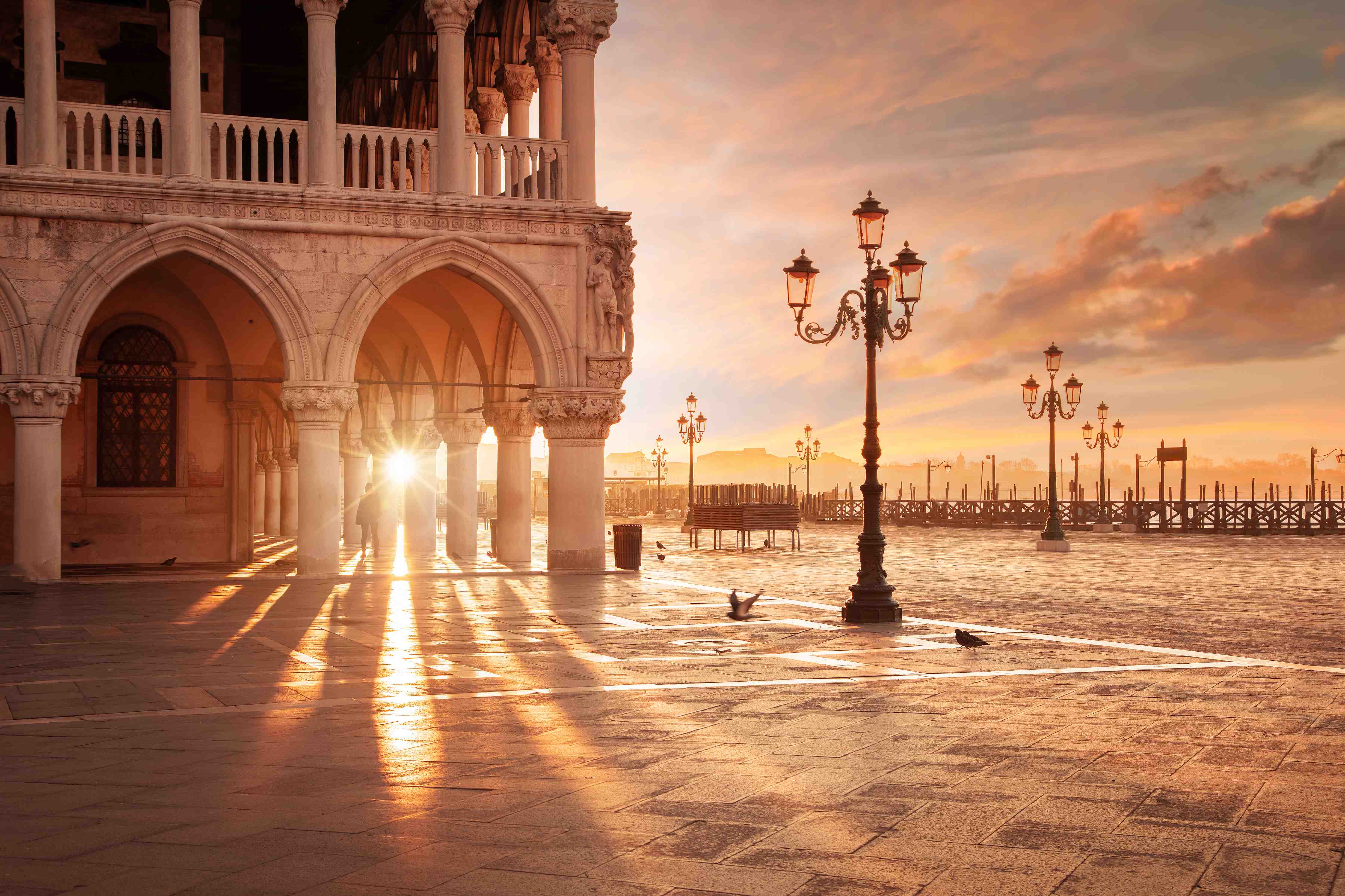 Große Wandbilder-San Marco bei Abendsonne in Venedig