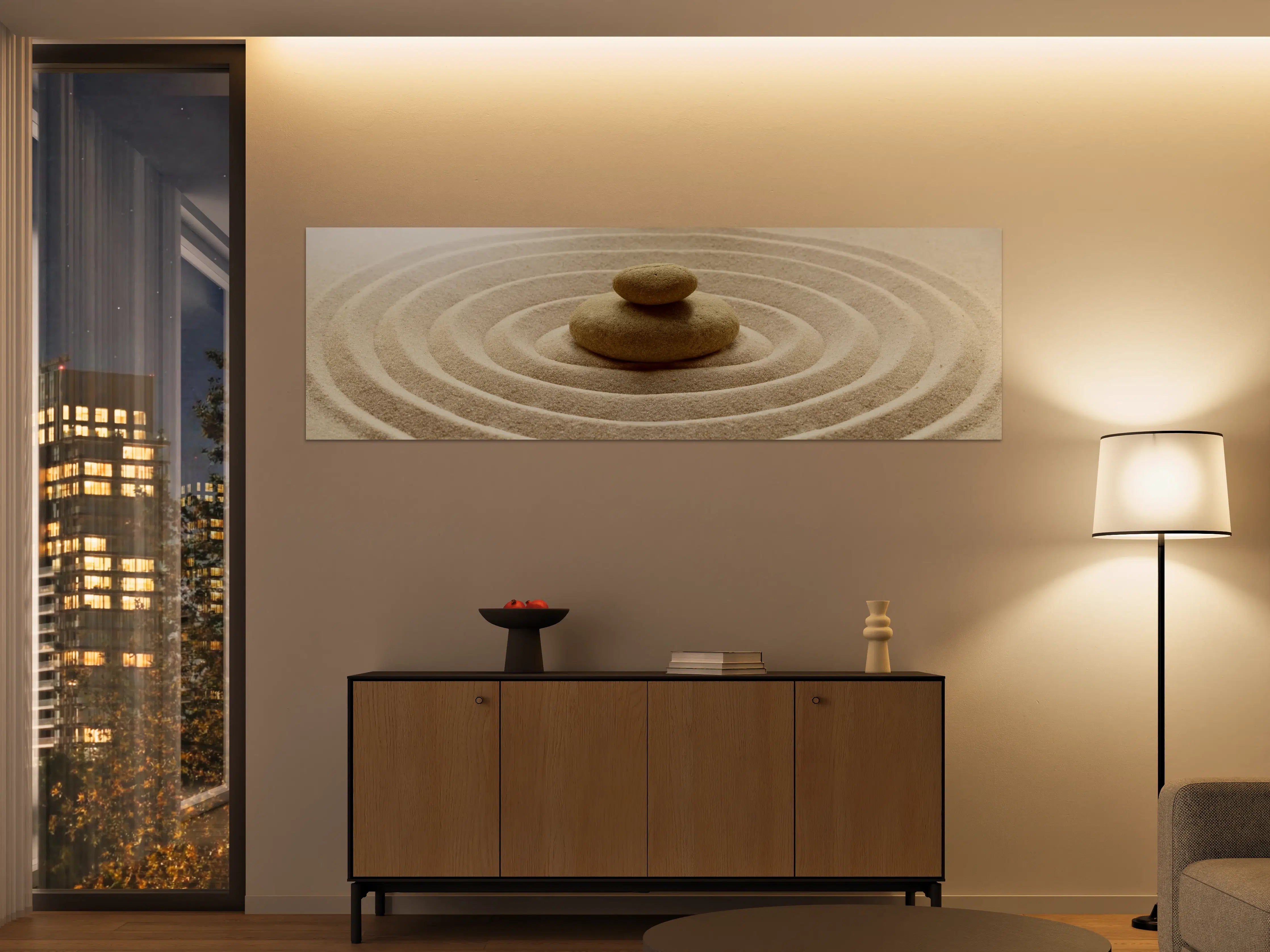 Große Wandbilder - Sand im Zen-Garten