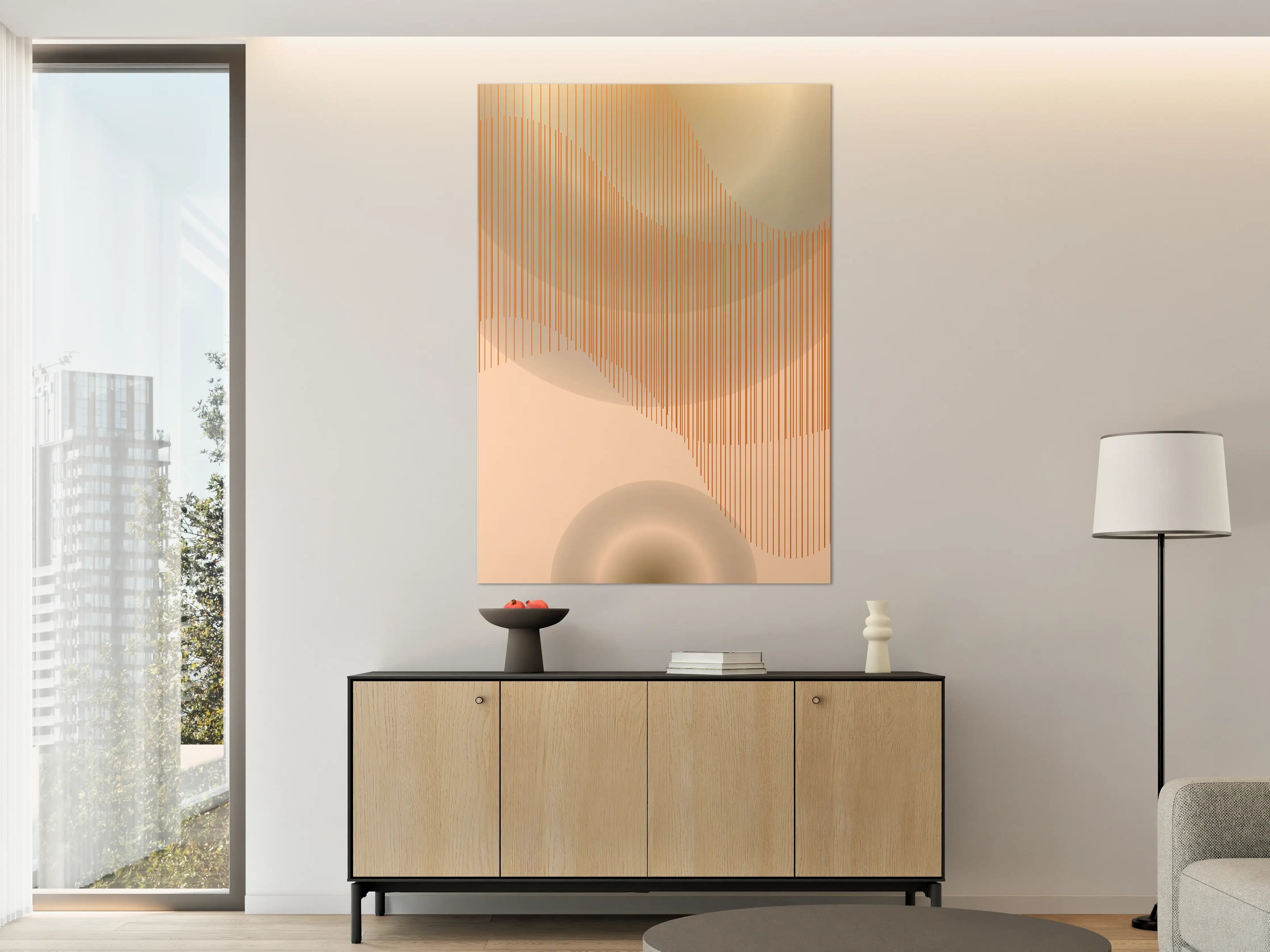 Große Wandbilder - Sanfte Farbverläufe in Beige und Grau