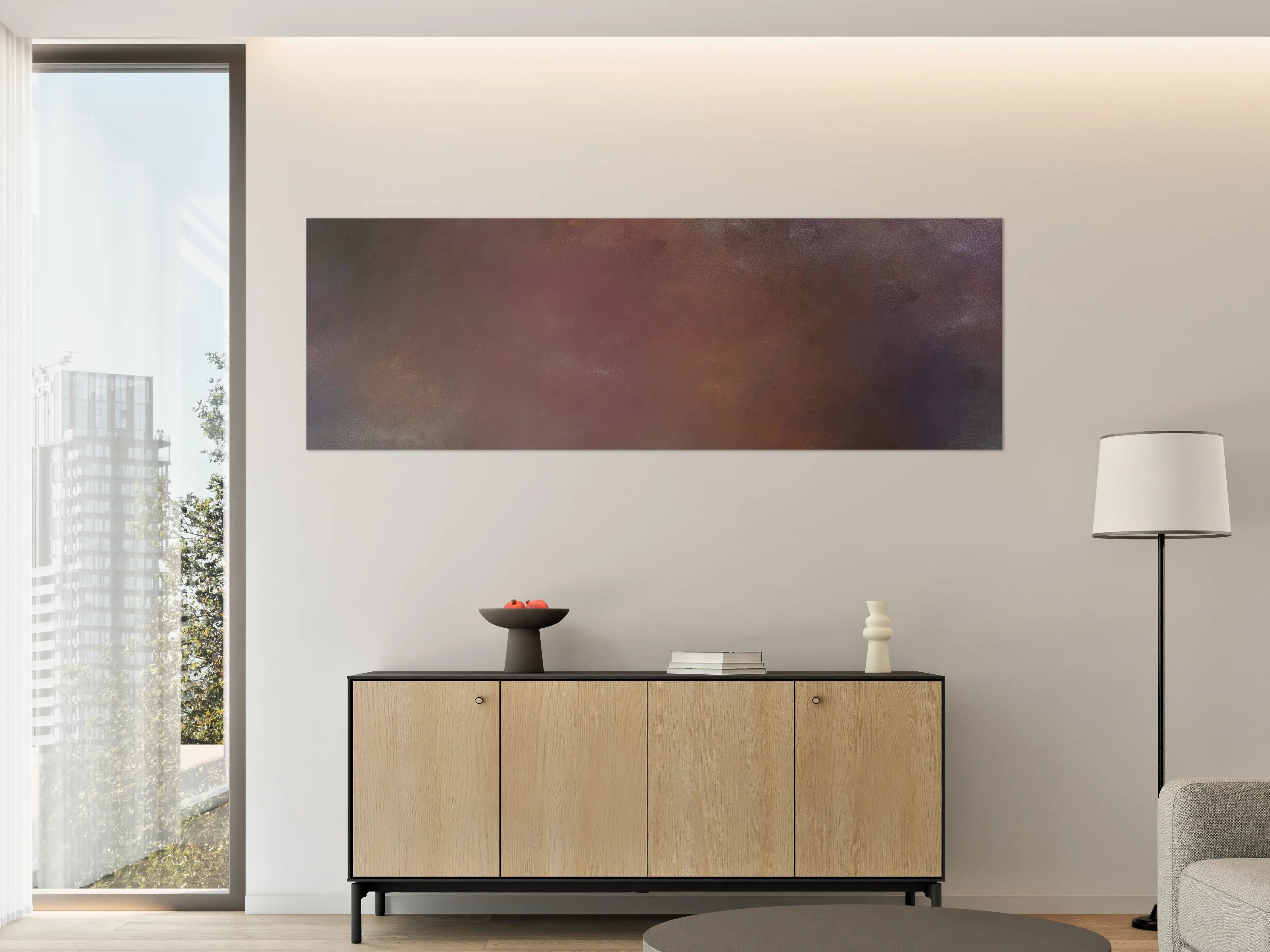 Große Wandbilder - Sanfte Grau-Magie im Farbwirbel