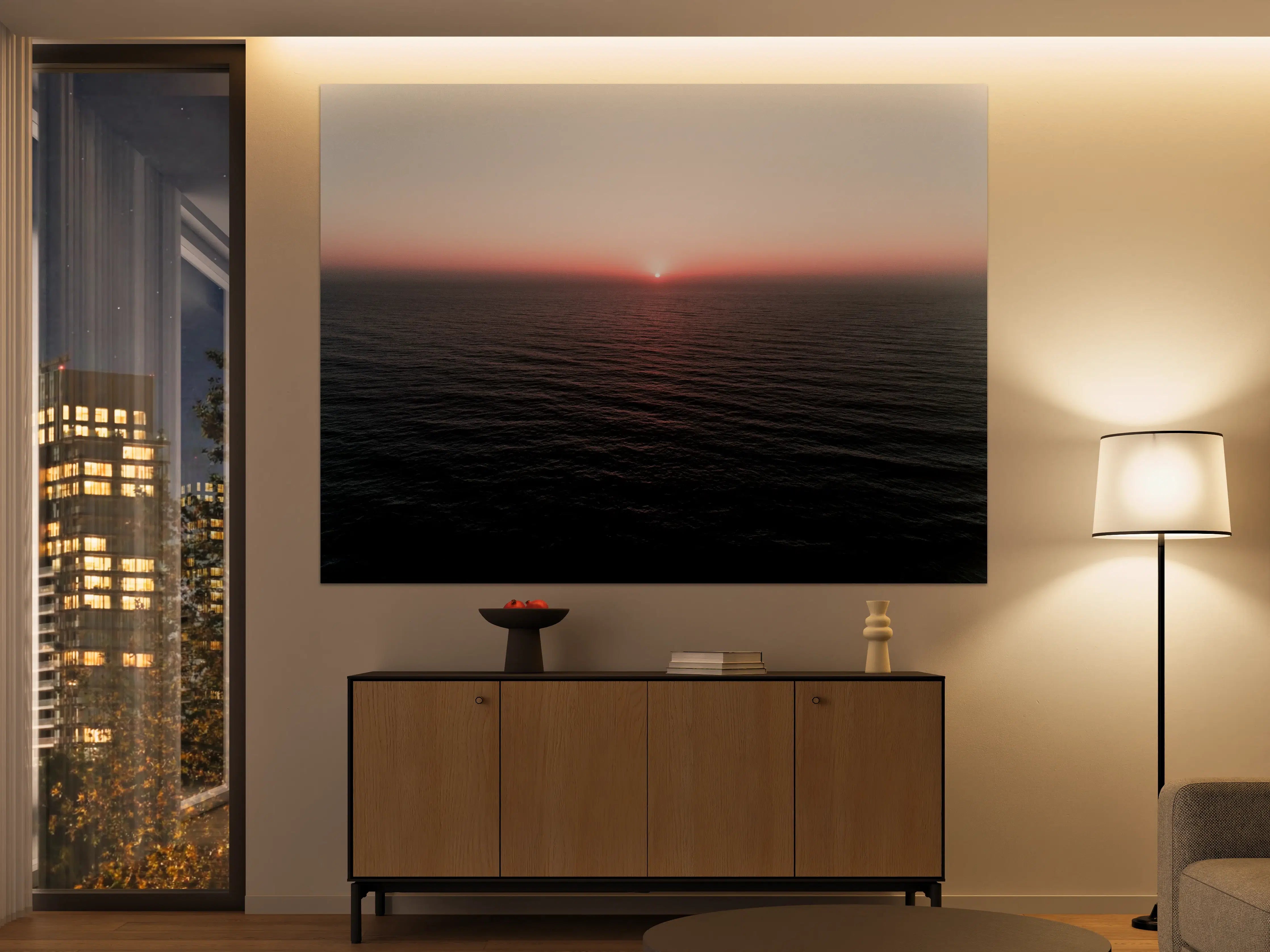 Große Wandbilder - Sanfte Grauenschimmer am Meer