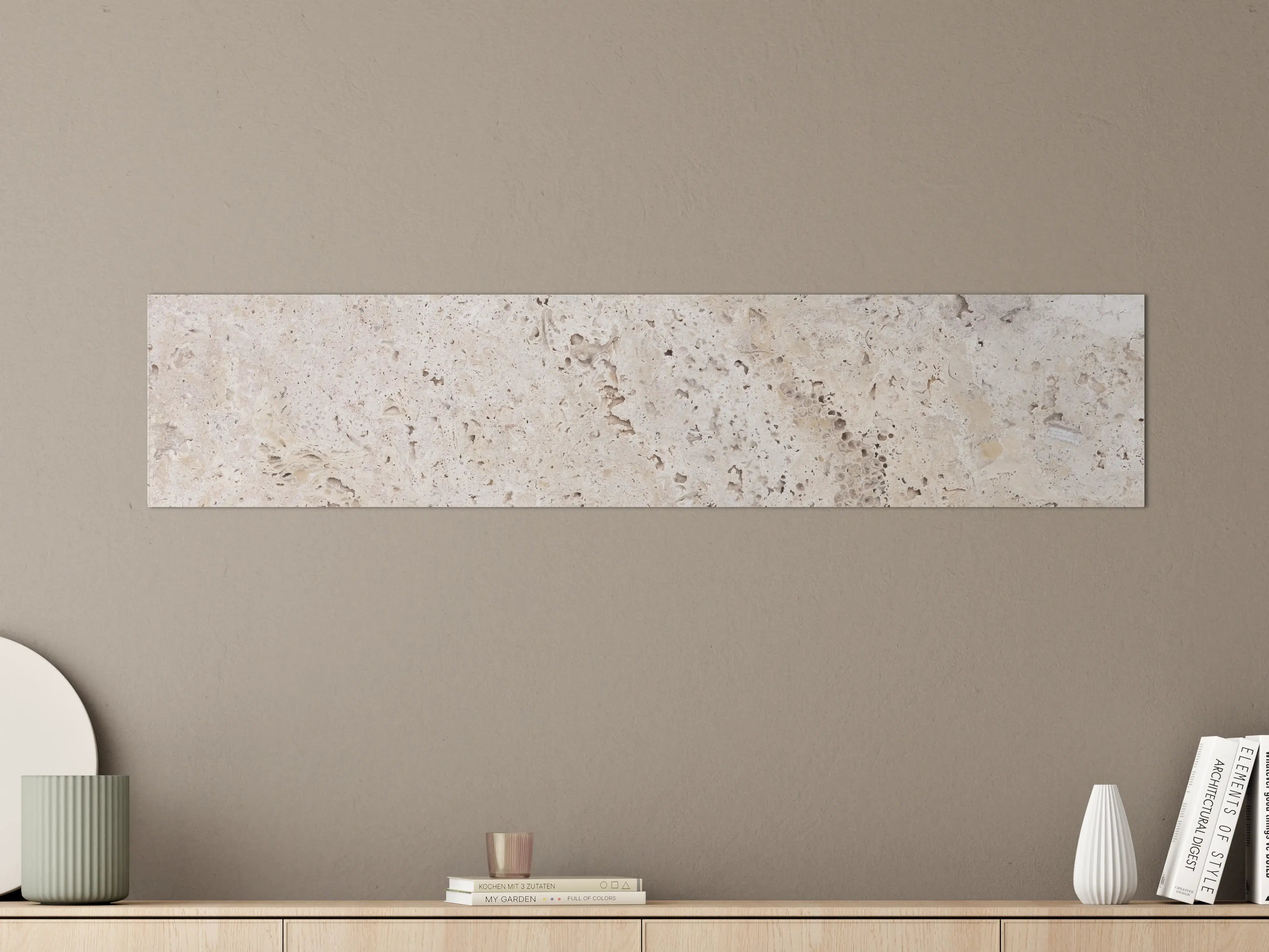 Große Wandbilder - Sanfte Grautöne im Naturstein-Design