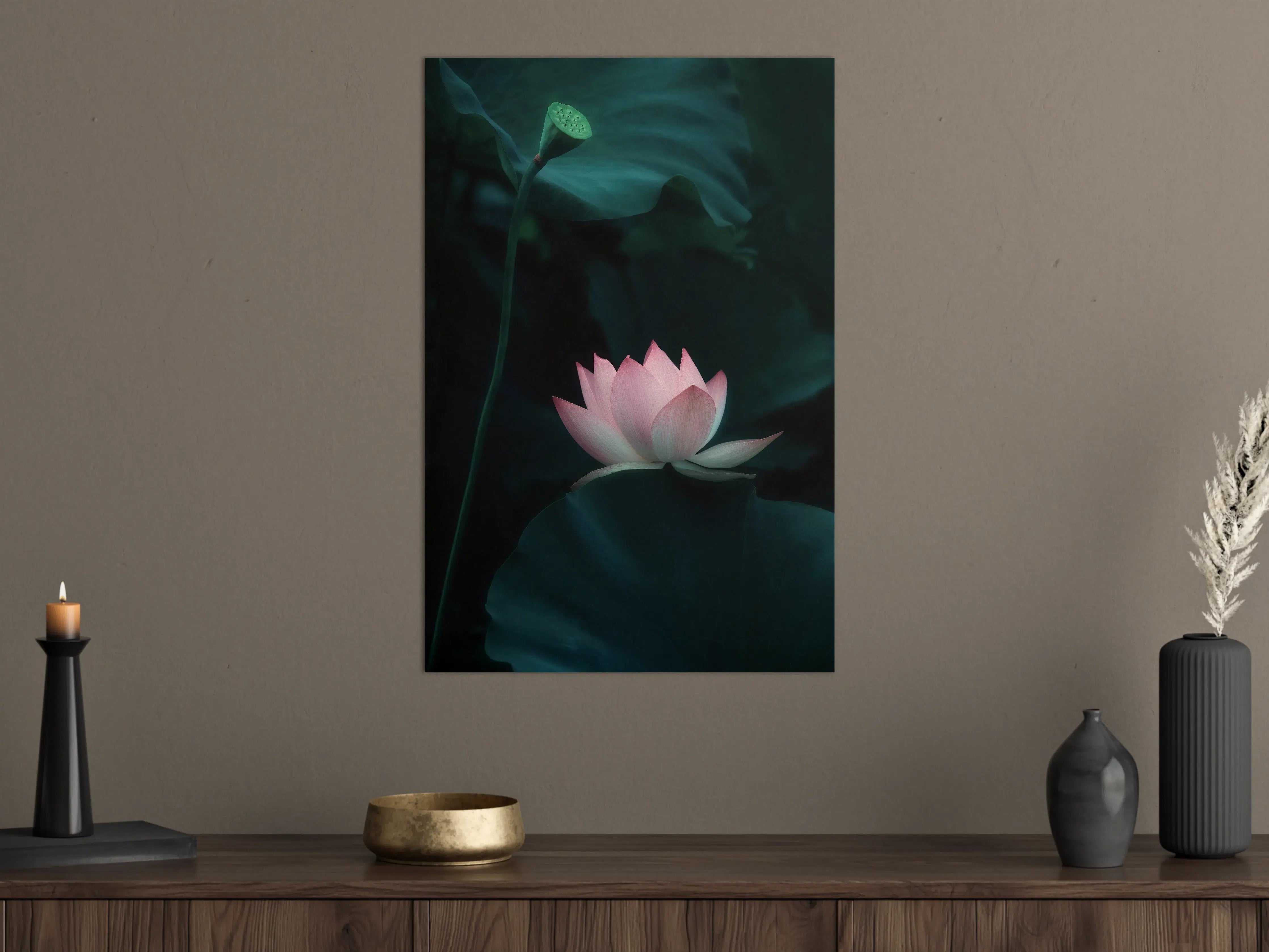 Große Wandbilder - Sanfte Lotus-Blüte im Wasser