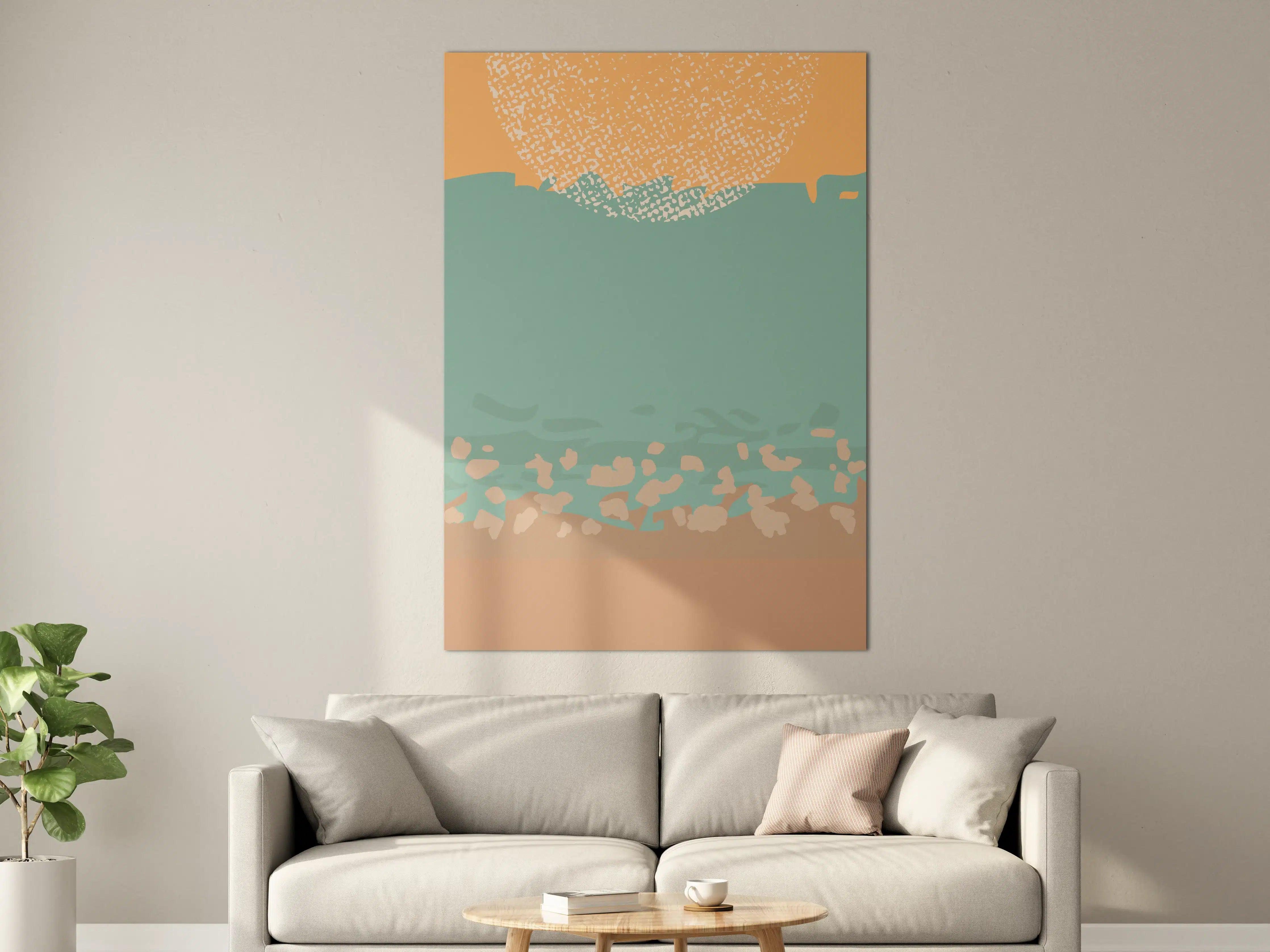 Große Wandbilder - Sanfte Meereslandschaft mit Sonnenuntergang