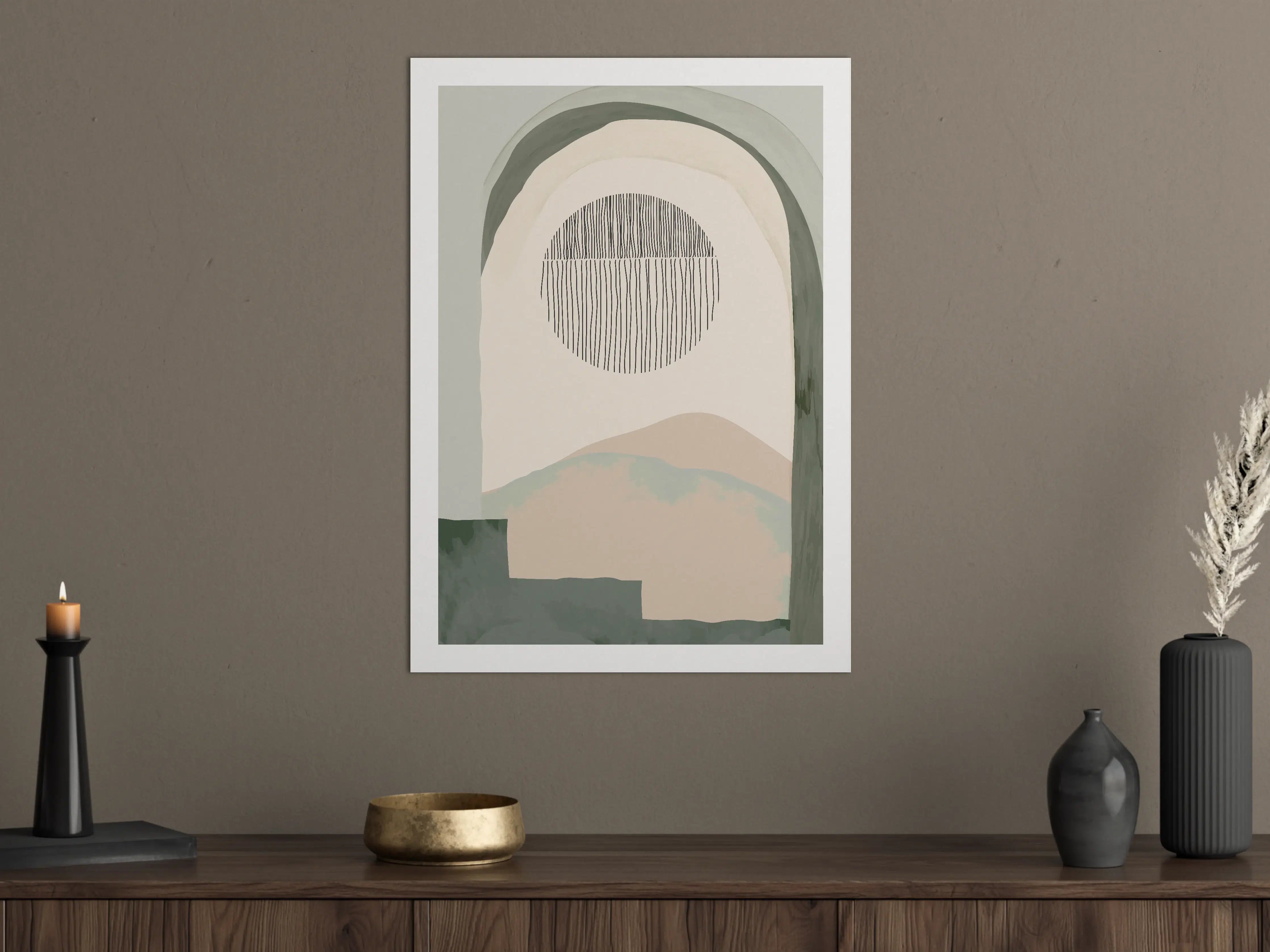 Große Wandbilder - Sanfte Natur-Illustration in Pastellfarben