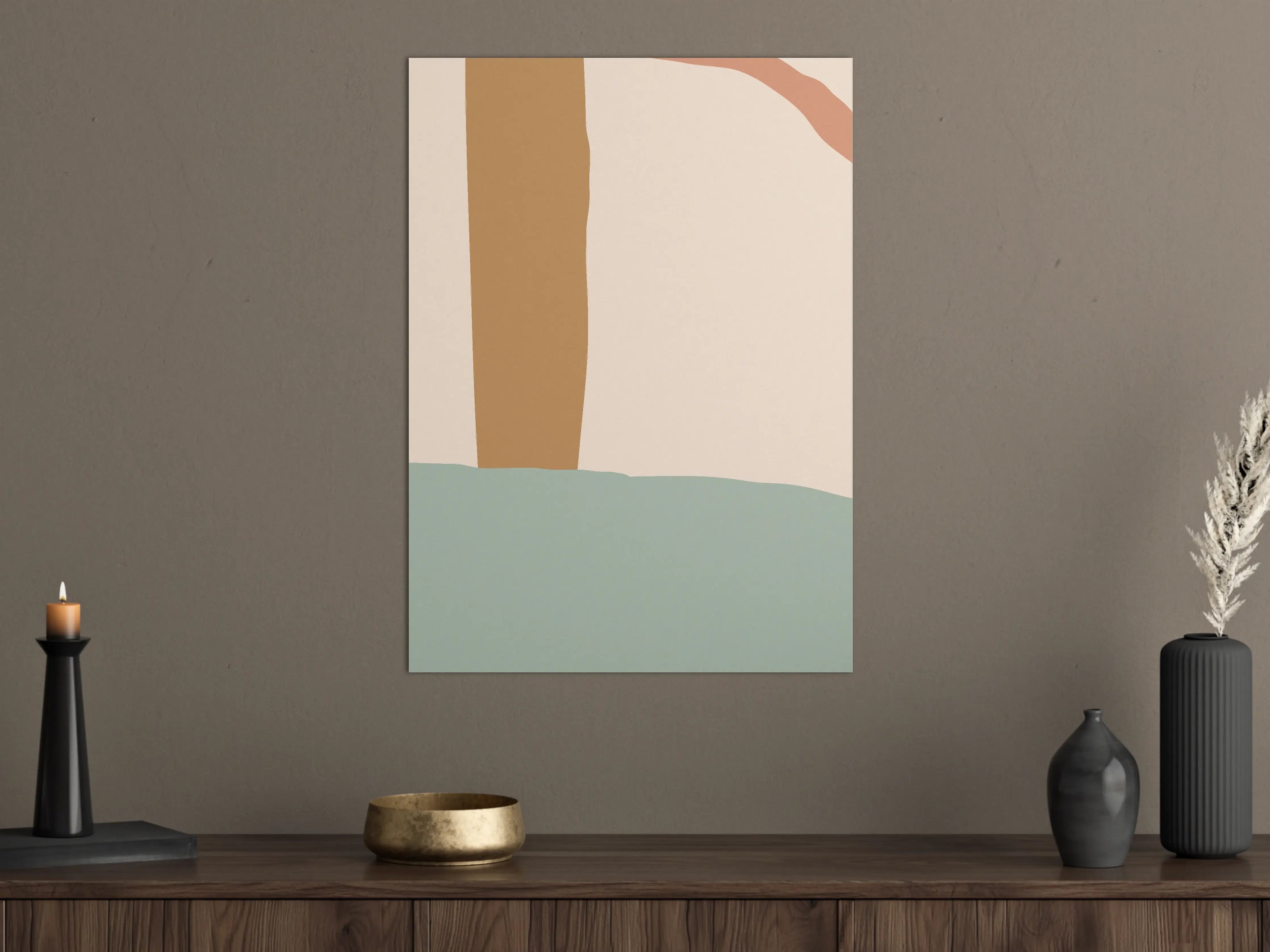 Große Wandbilder - Sanfte Naturfarben als minimalistisches Wandbild