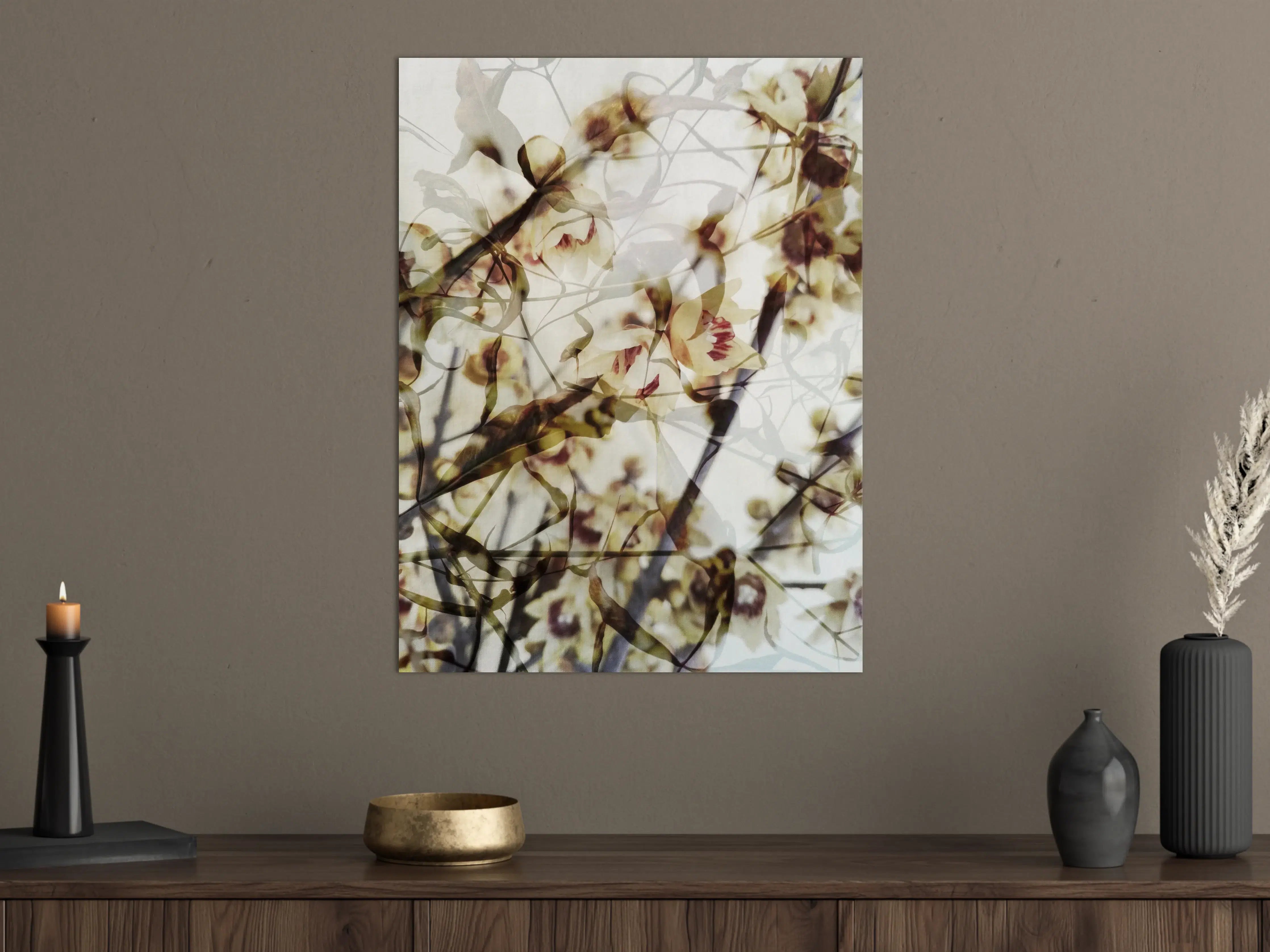 Große Wandbilder - Sanfte Orchideen in hellem Licht