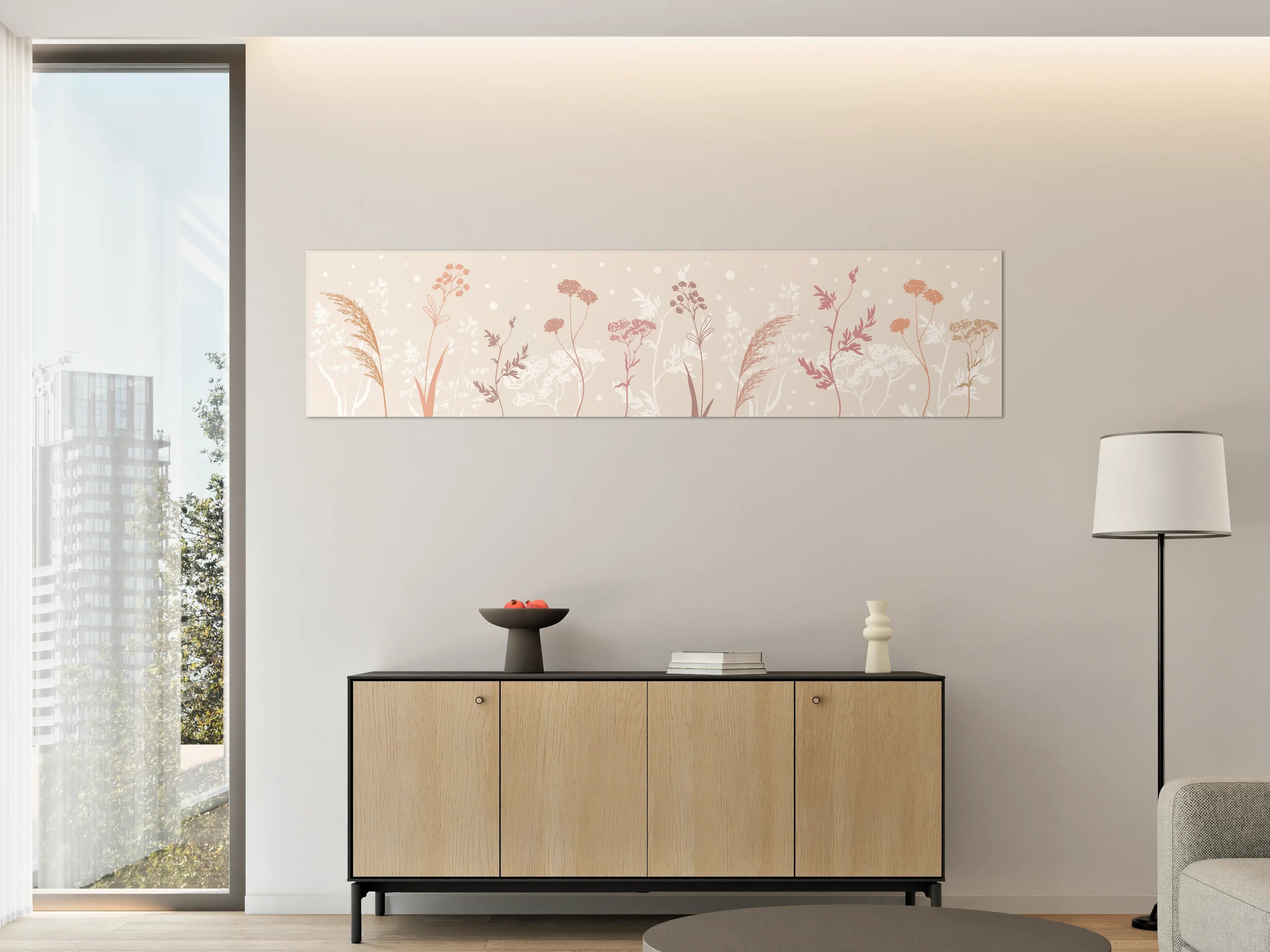 Große Wandbilder - Sanfte Pastell-Blumen-Illustration