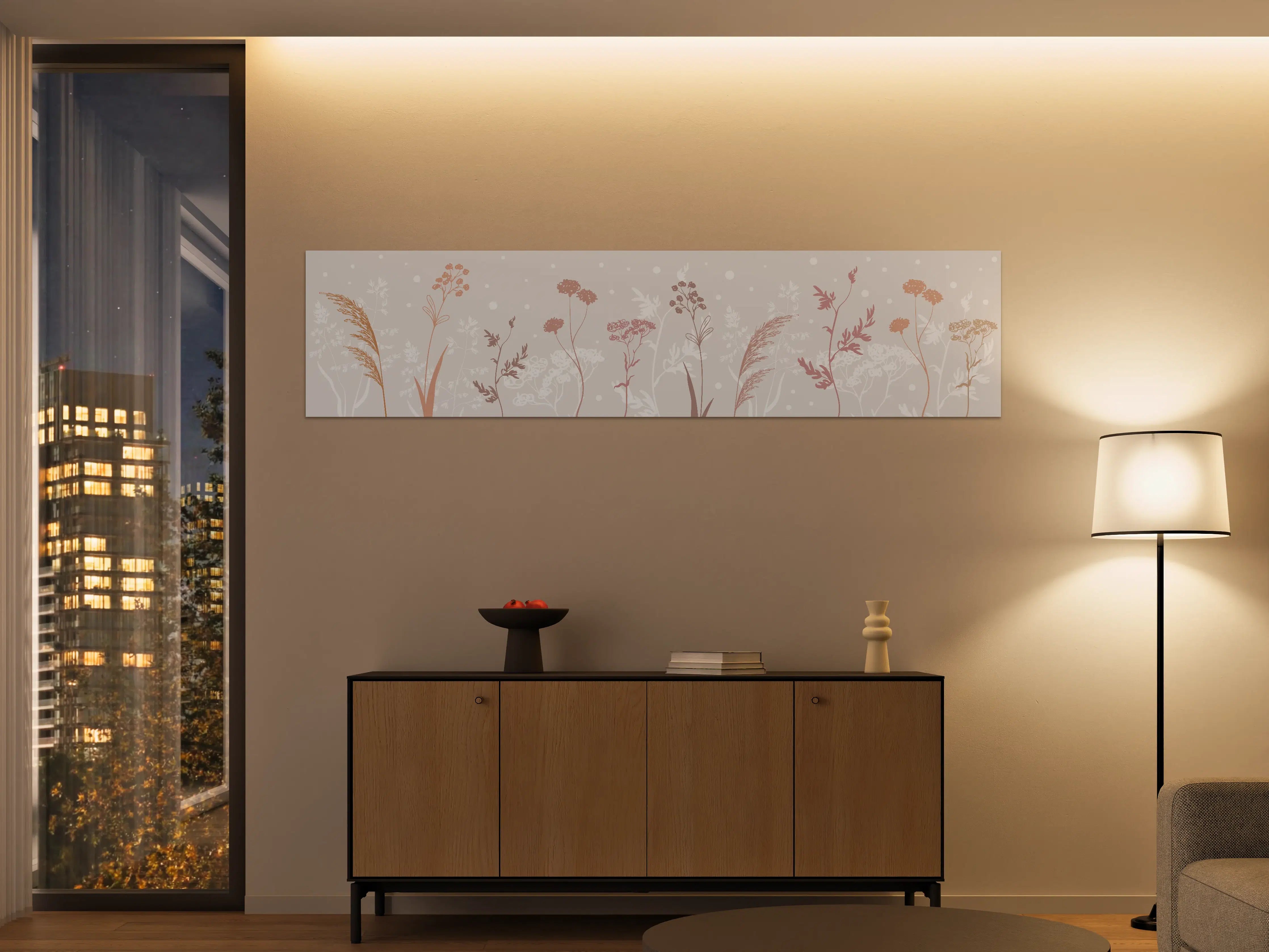 Große Wandbilder - Sanfte Pastell-Blumen-Illustration