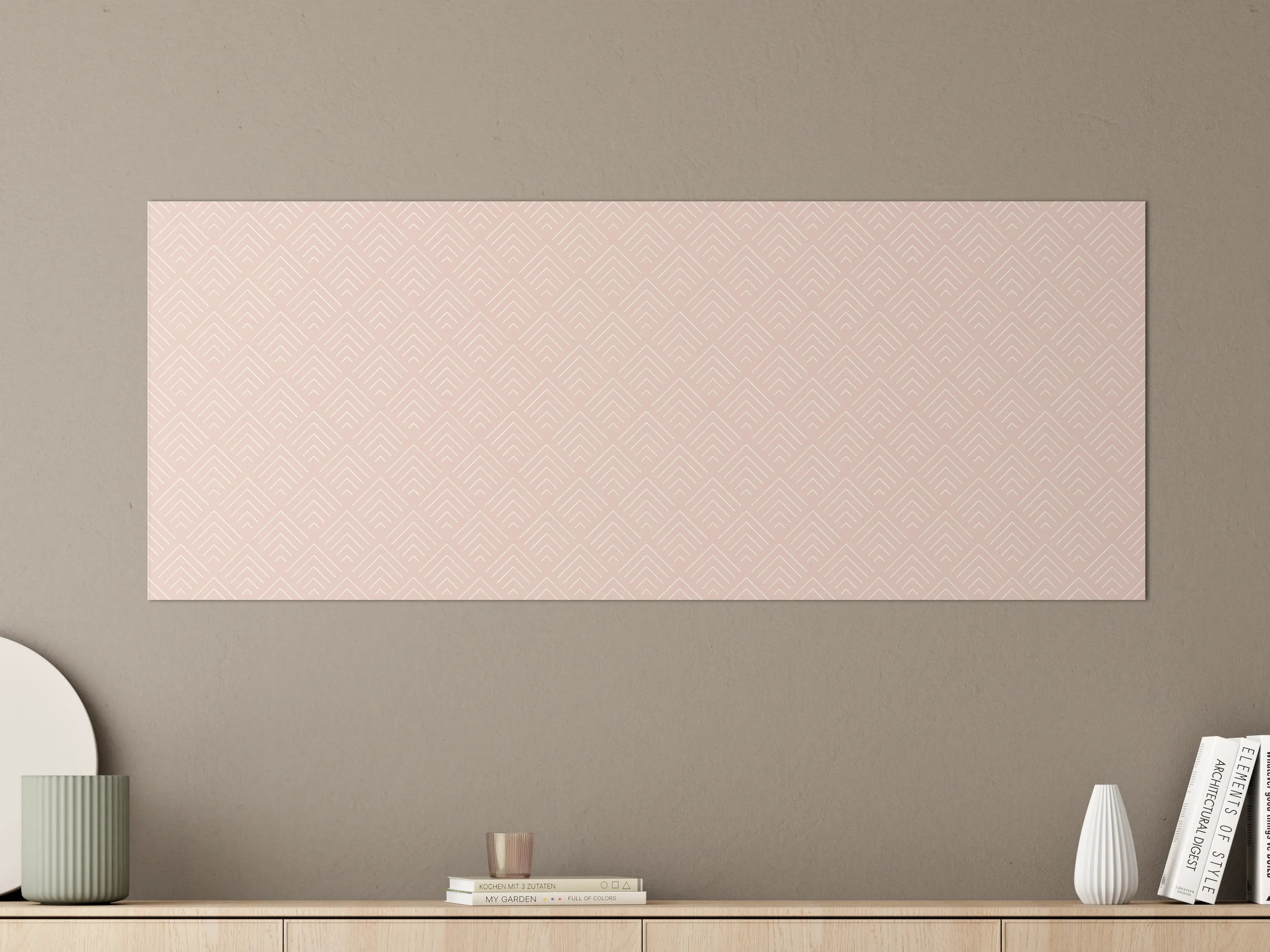 Große Wandbilder - Sanfte Pastell-Zeichnung in Rosa