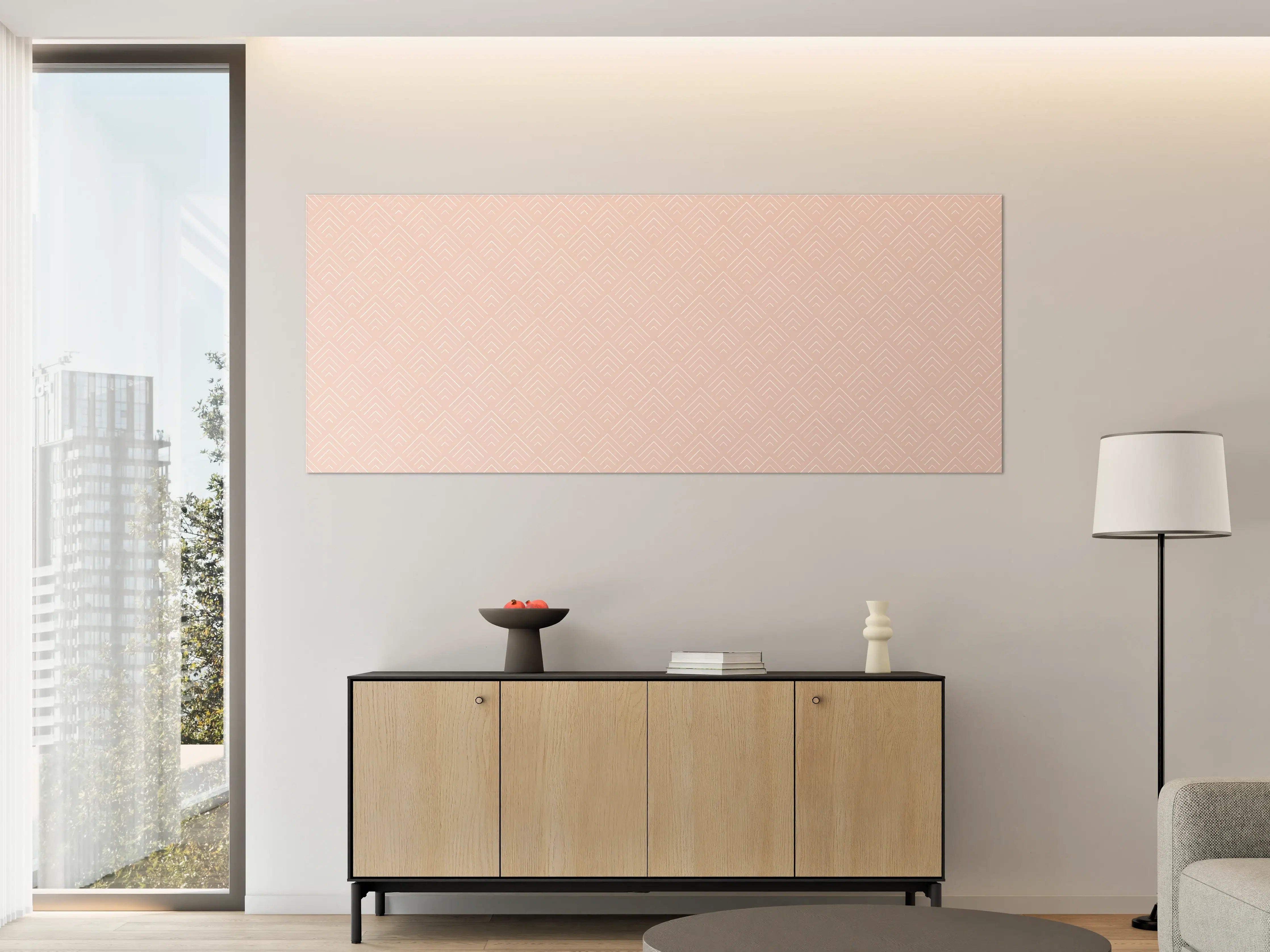 Große Wandbilder - Sanfte Pastell-Zeichnung in Rosa