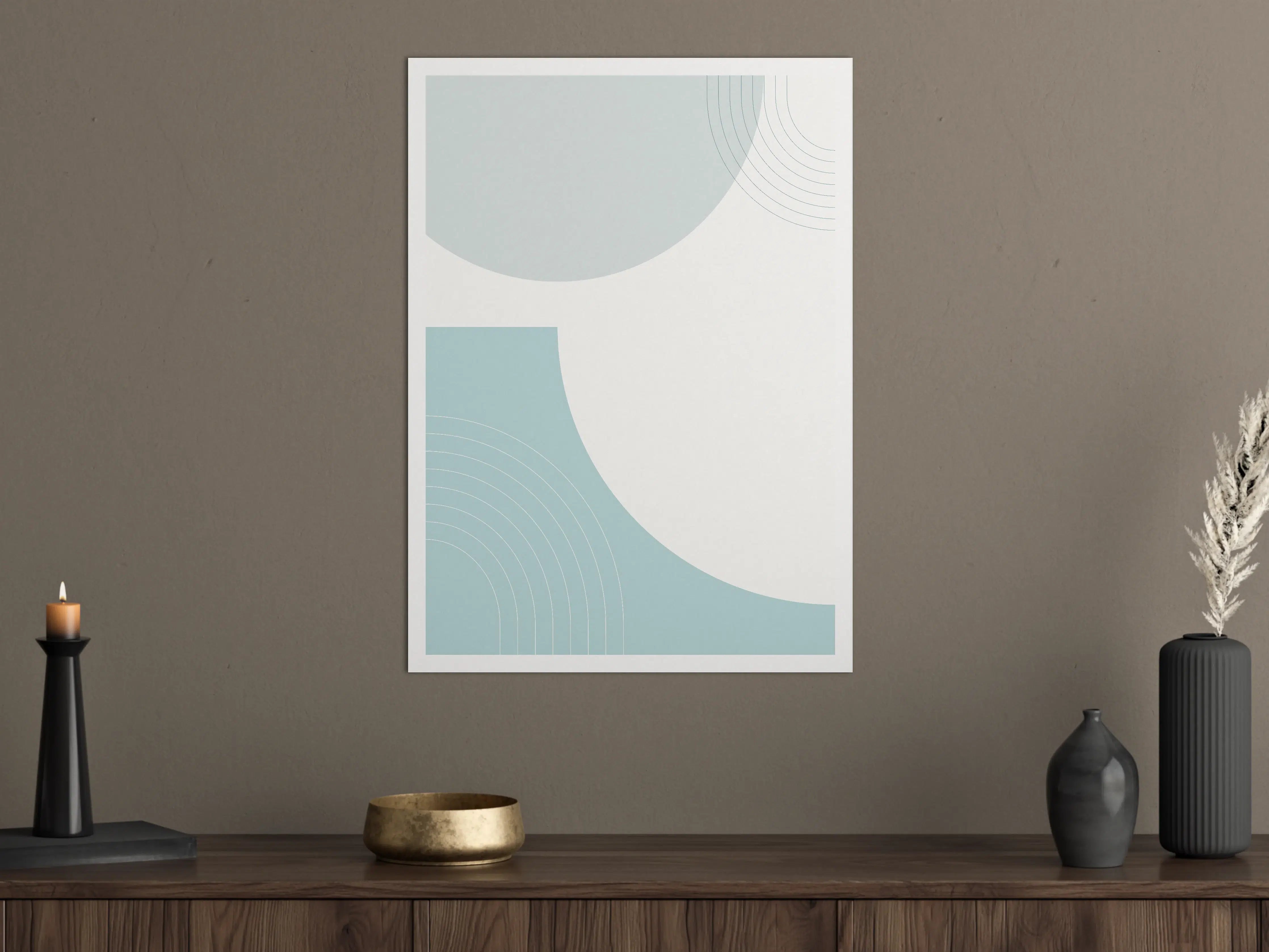 Große Wandbilder - Sanfte Pastellfarben mit geometrischem Design