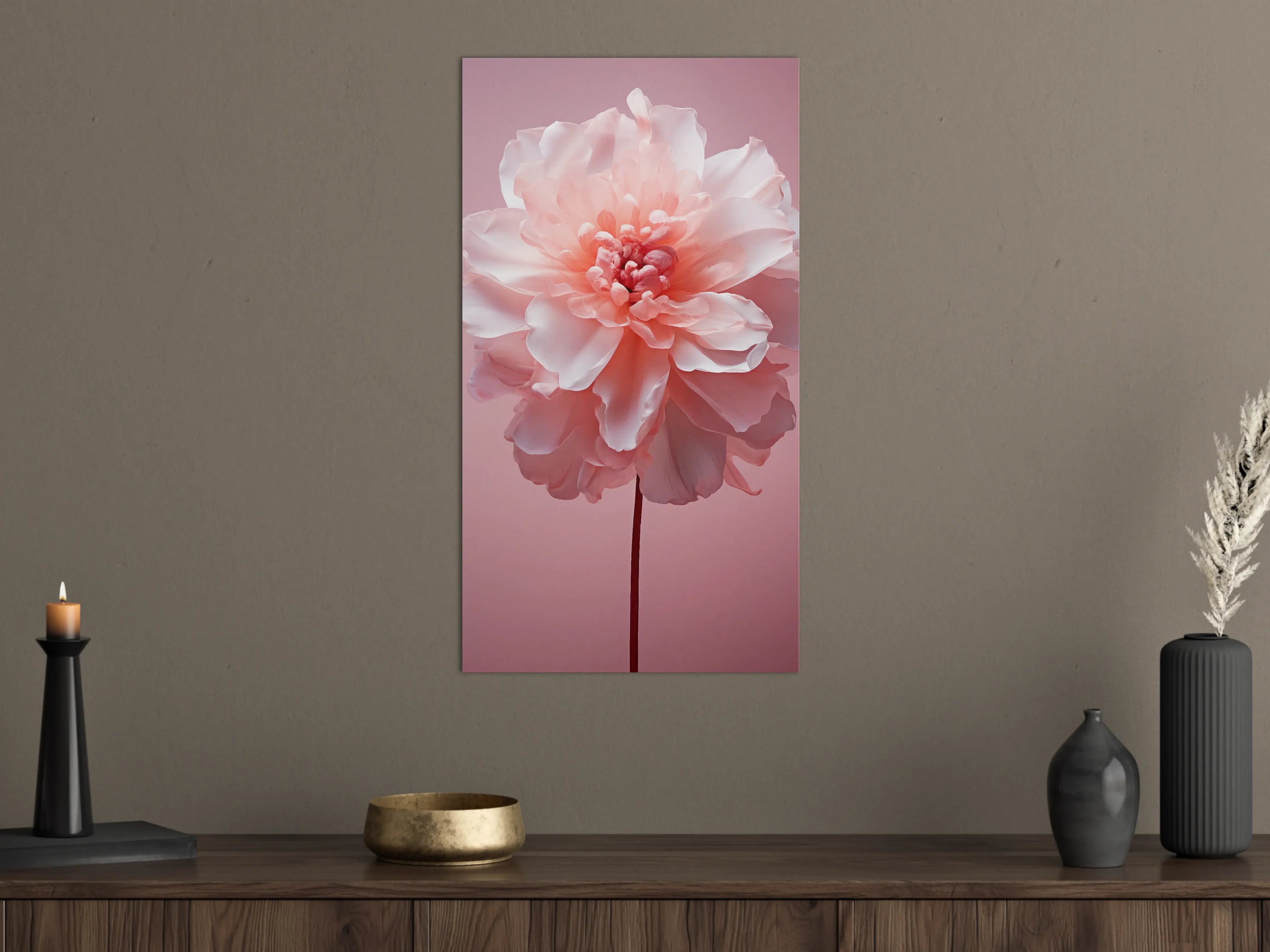 Große Wandbilder - Sanfte Pfingstrosenblüte in Rosa