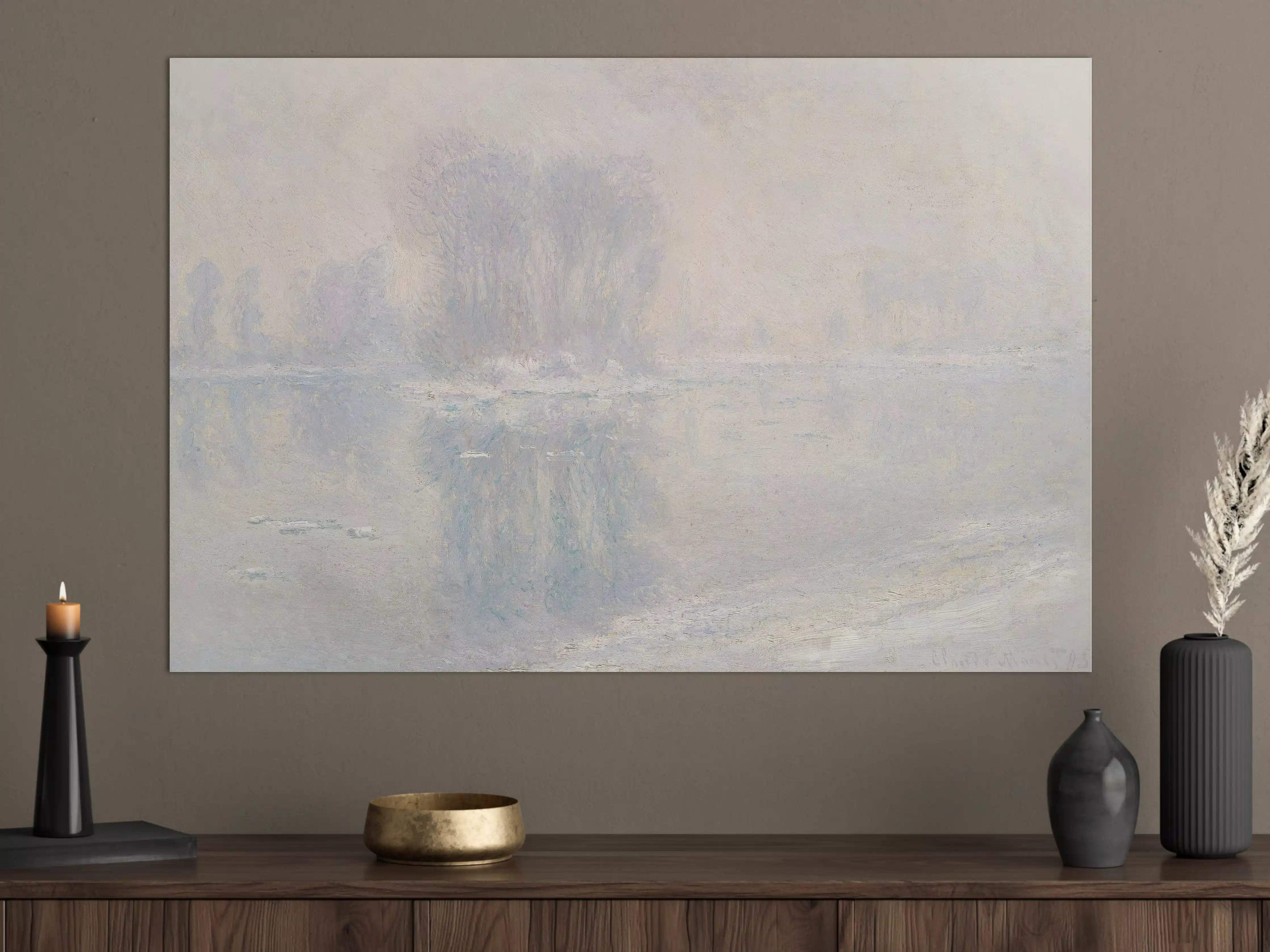 Große Wandbilder - Sanfte Wasserlandschaft mit pastellfarbenem Himmel