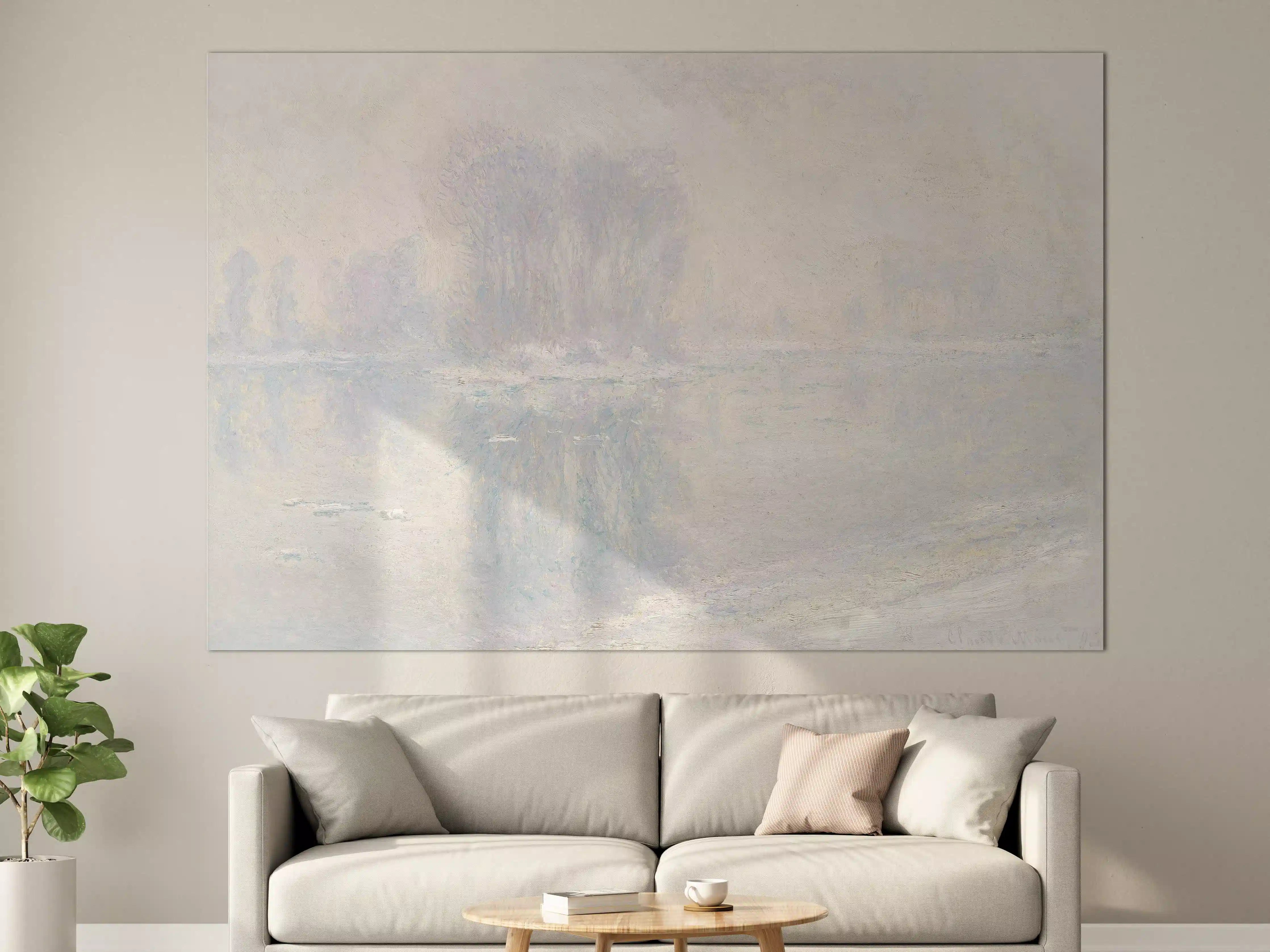 Große Wandbilder - Sanfte Wasserlandschaft mit pastellfarbenem Himmel