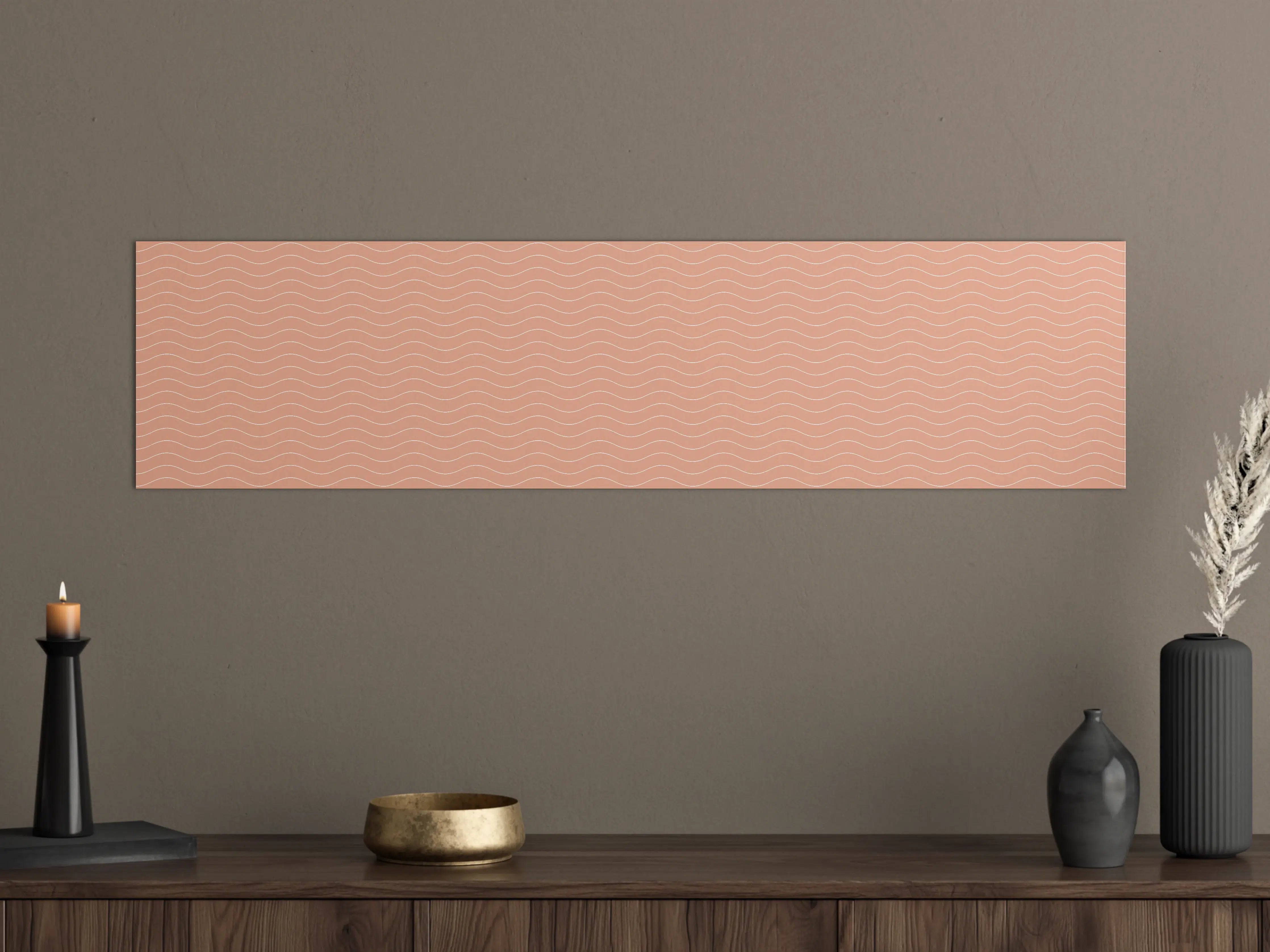 Große Wandbilder - Sanfte Wellen in Pastellrosa