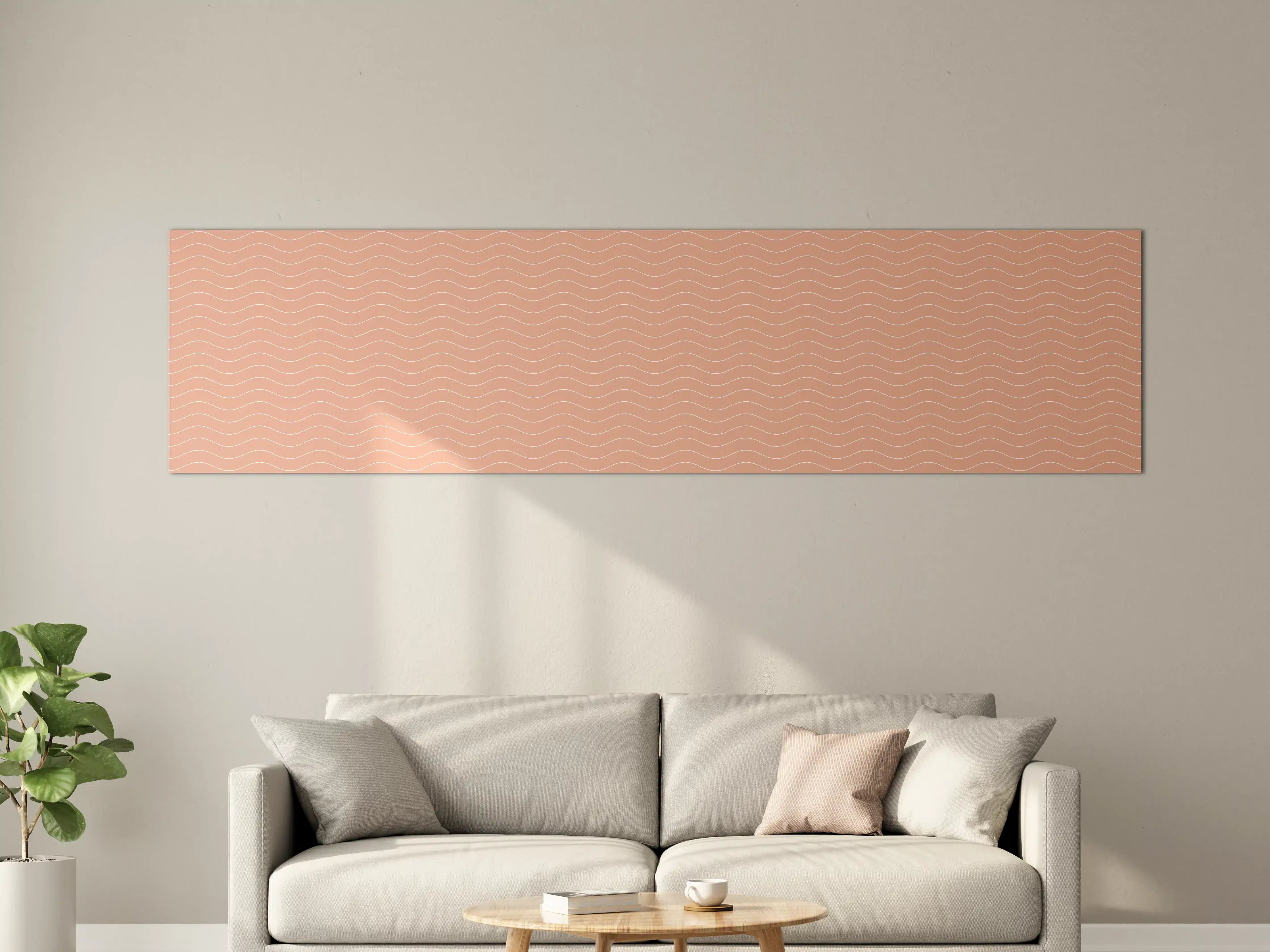 Große Wandbilder - Sanfte Wellen in Pastellrosa