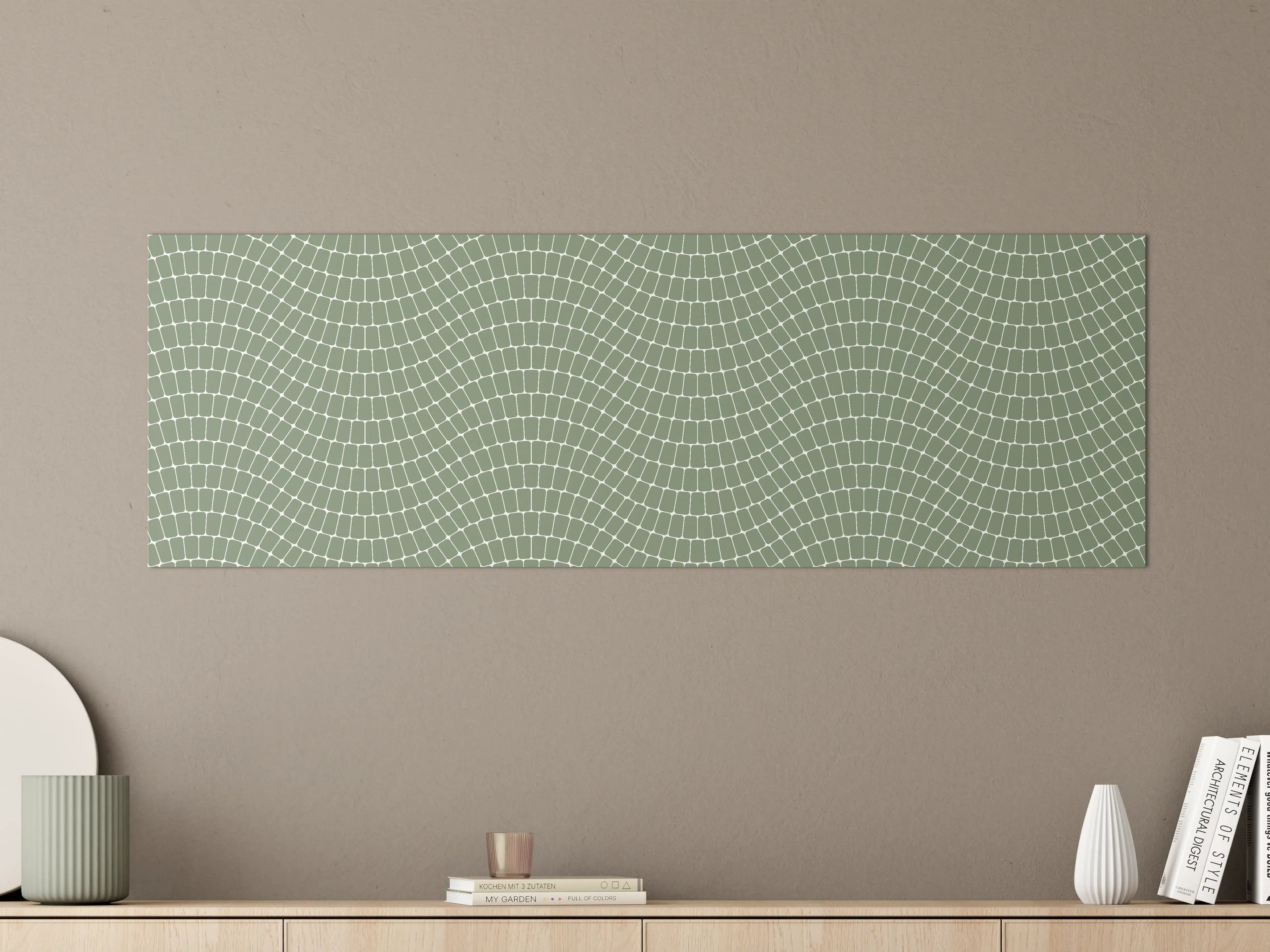 Große Wandbilder - Sanfte grüne Mosaik-Textur
