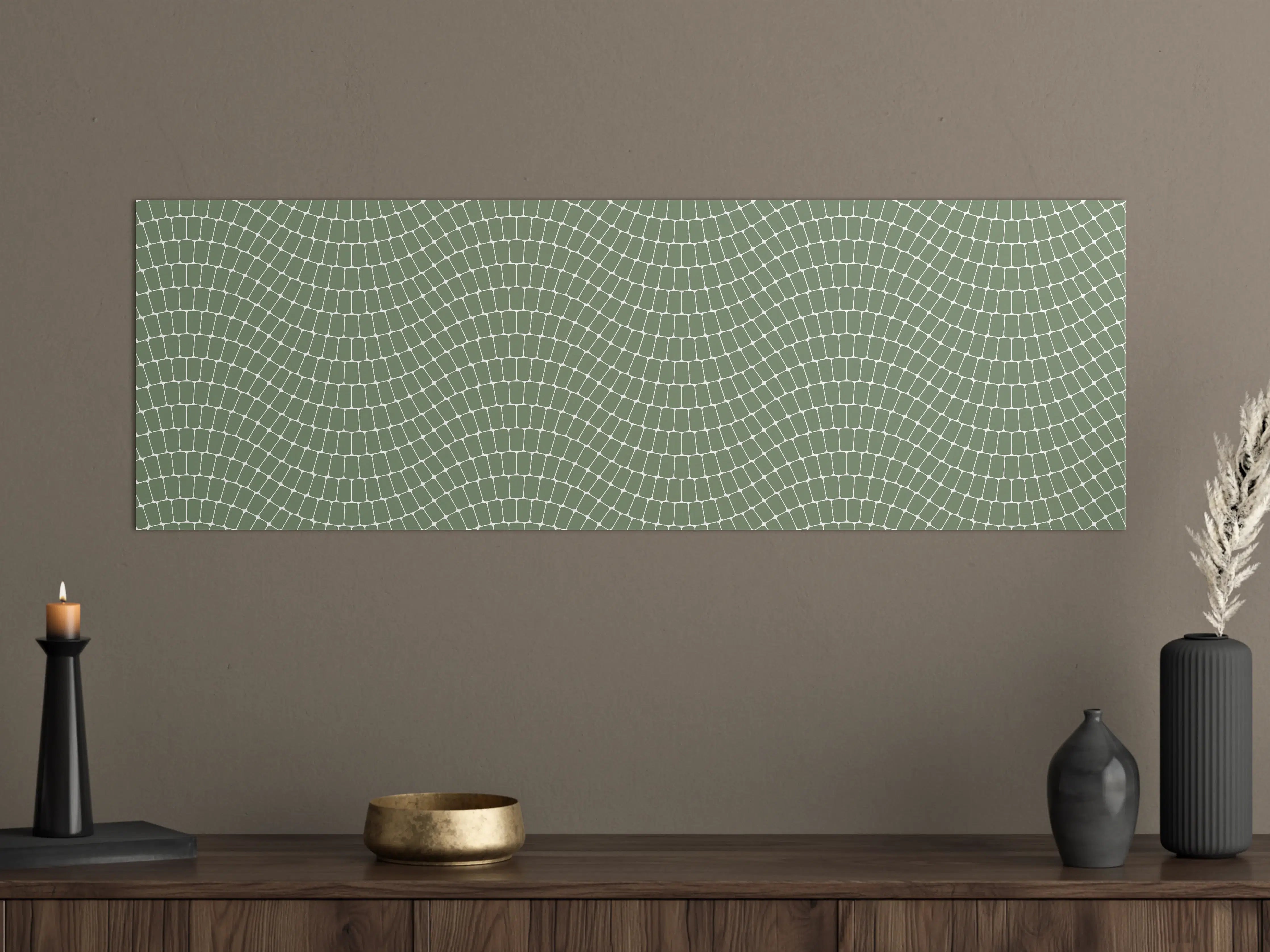 Große Wandbilder - Sanfte grüne Mosaik-Textur