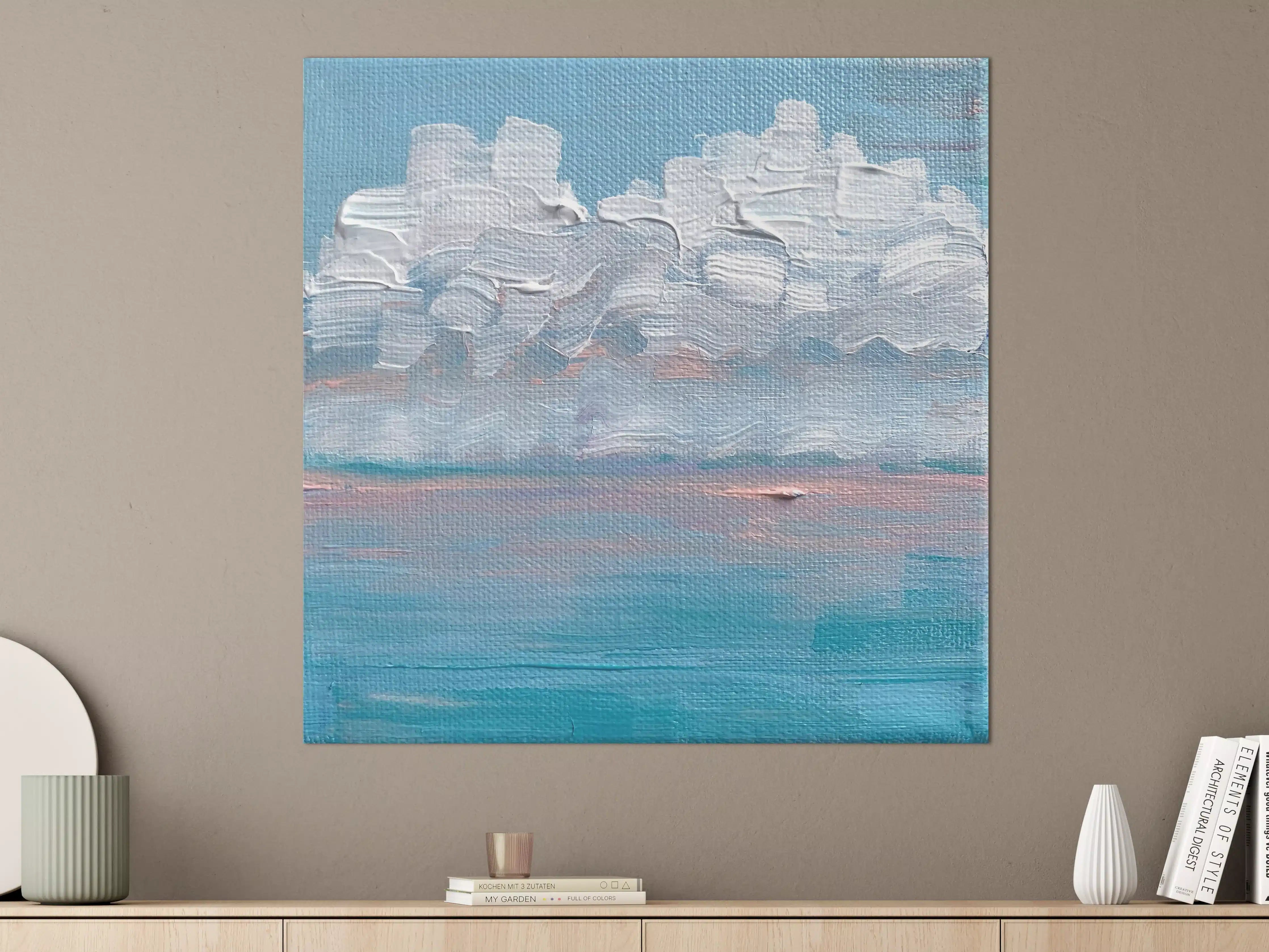 Große Wandbilder - Sanfter Himmel mit Grau-Wolken