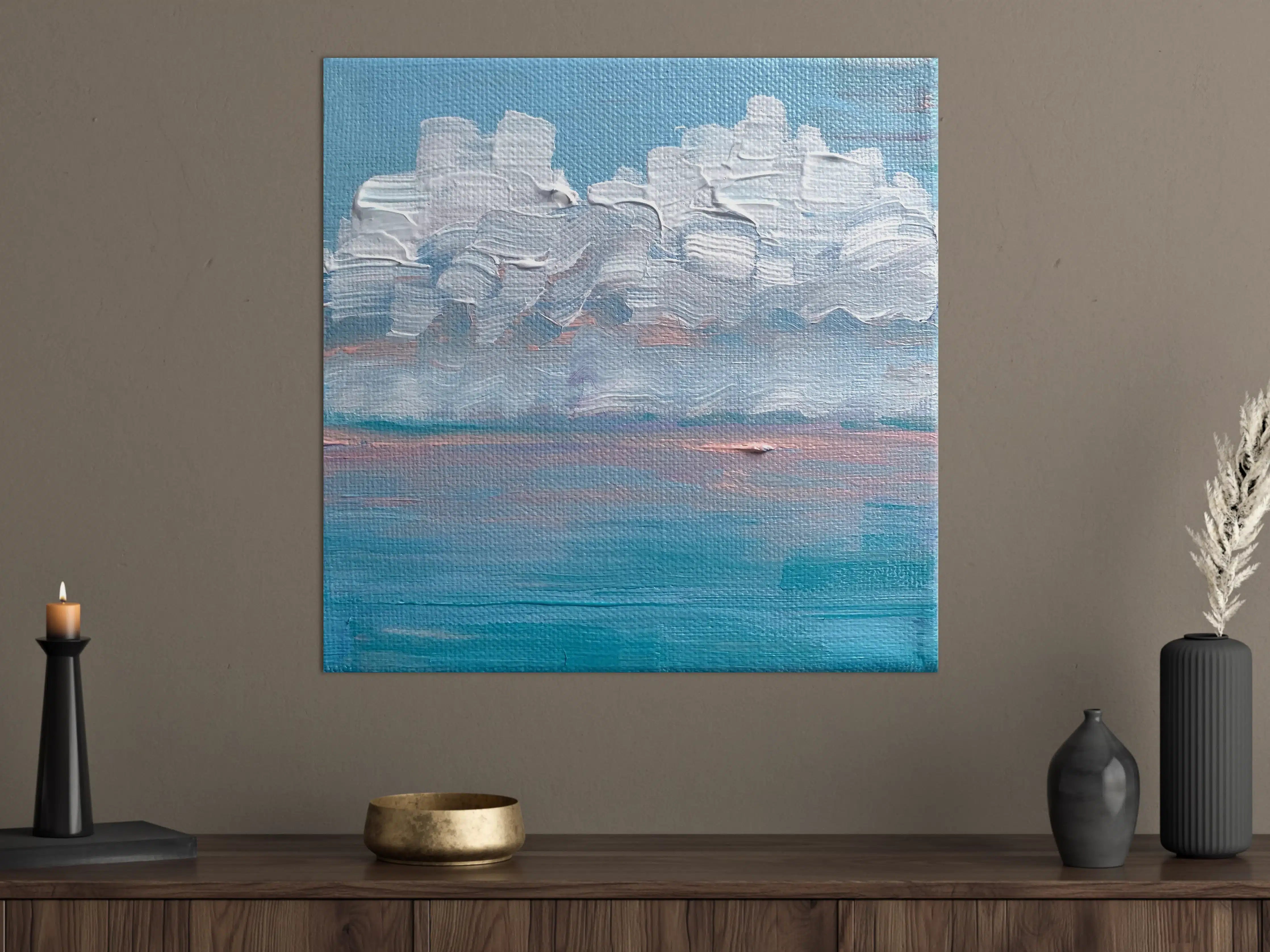 Große Wandbilder - Sanfter Himmel mit Grau-Wolken